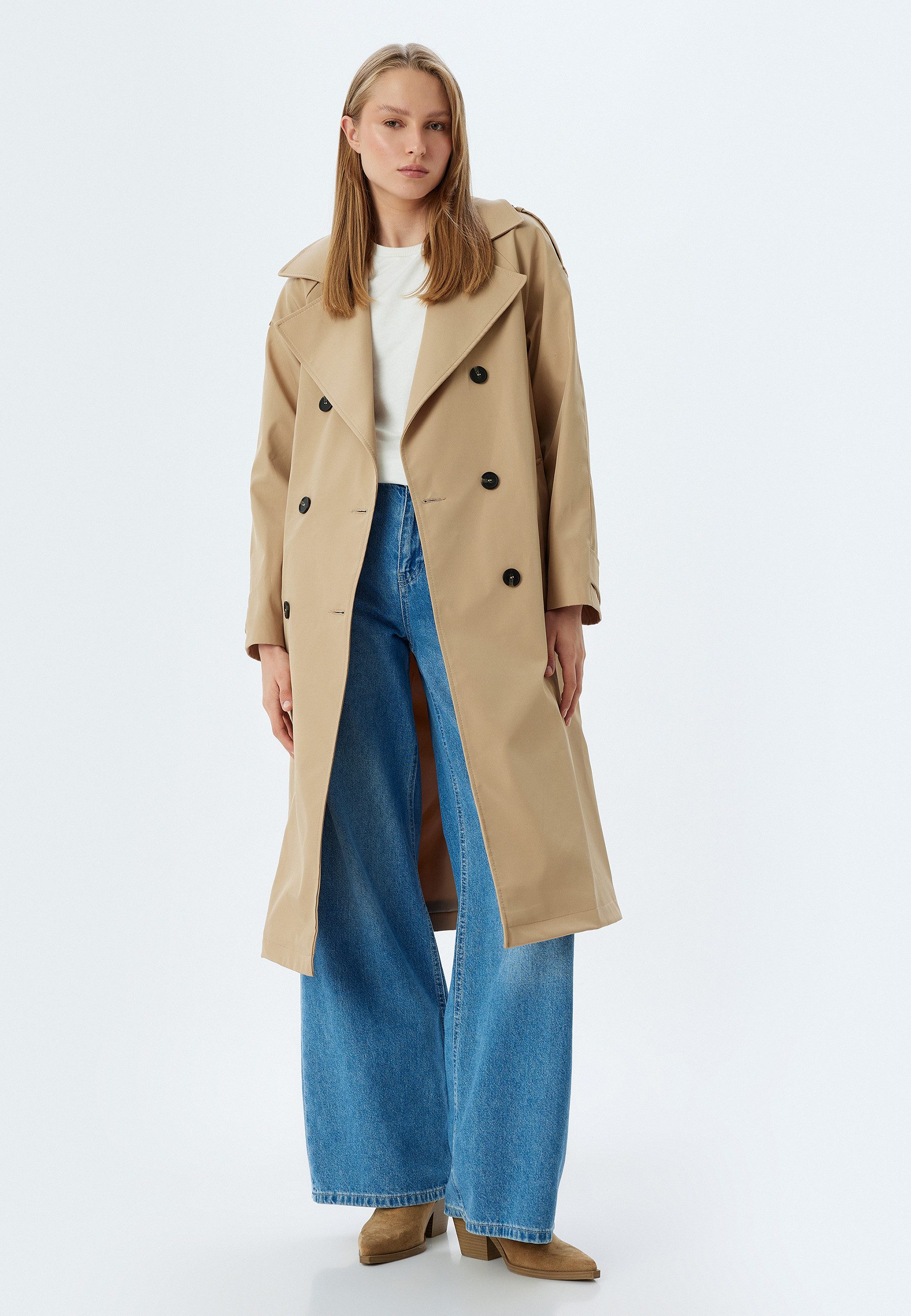 Koton Trenchcoat Regular Mit Bauchgurt günstig online kaufen