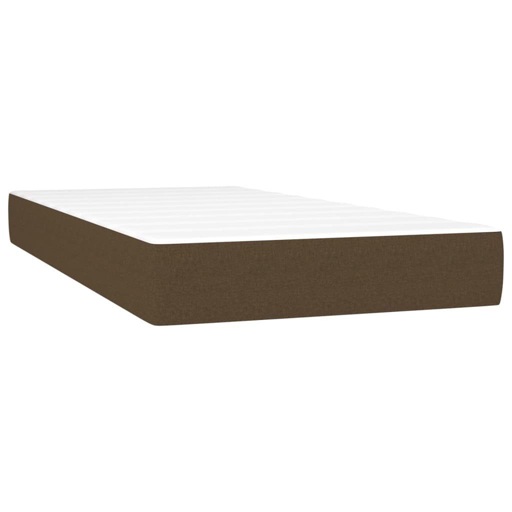 Boxspringmatratze Taschenfederkernmatratze Dunkelbraun 90x190x20 cm Stoff, günstig online kaufen