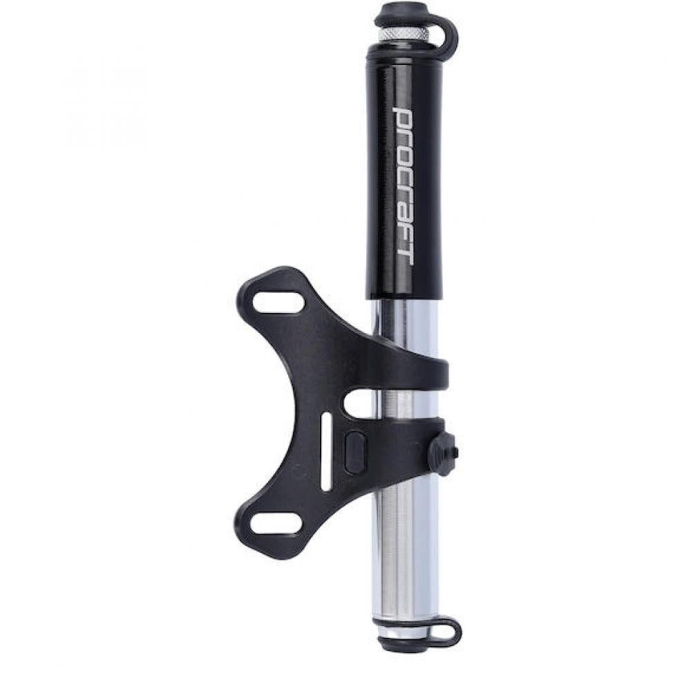 Procraft Fahrradpumpe Procraft Minipumpe Thruster HP Ultimate CNC 185 mm Schwarz-silber - ul