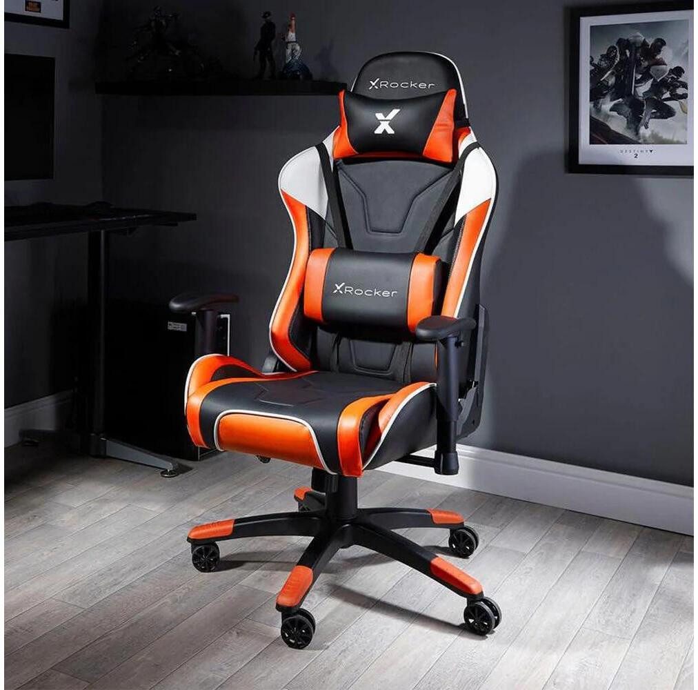 X Rocker Gaming-Stuhl Agility eSports Gaming-Stuhl - schwarz/orange