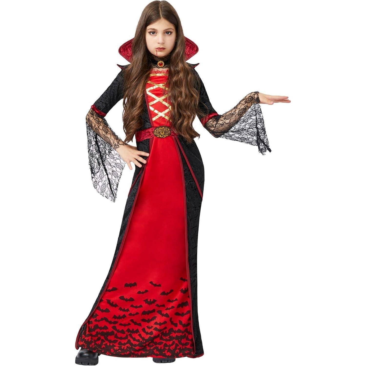 Spooktacular Creations Vampir-Kostüm Spooktacular Royal Vampir Kostüm Mädchen Deluxe XL 12–14 Jahre