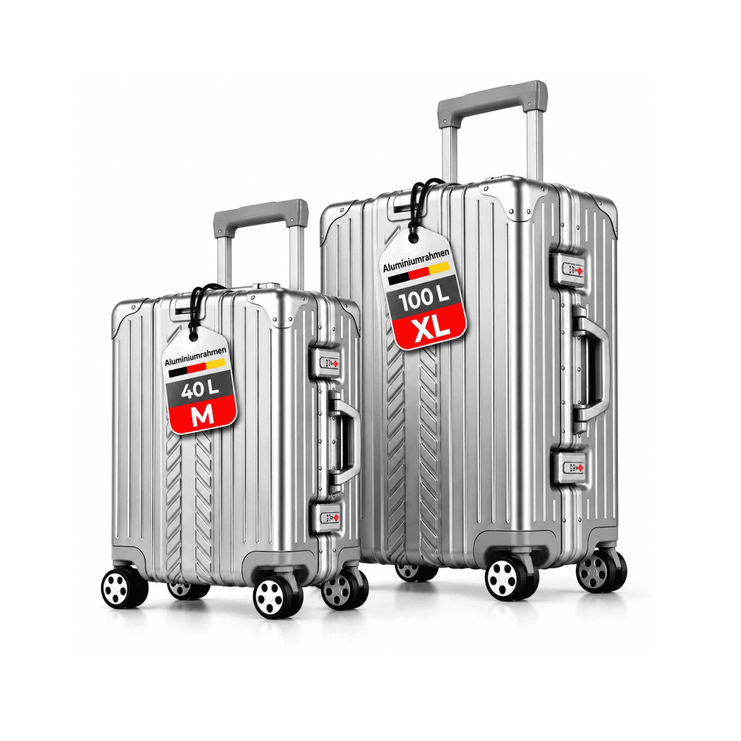 WINLIFE Trolley Hartschalen-Reisekoffer set (M+XL) – 360° Spinner, TSA-Schloss, ABS+PC-Hartschale, TSA-Schloss, 360°-Doppelrollen