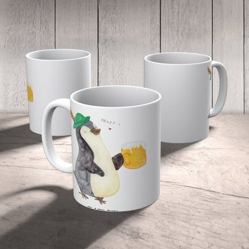 Mr. & Mrs. Panda Tasse Pinguin Bier - Weiß - Geschenk, XL Becher, Feierabend, XL Tasse, Groß, XL Tasse Keramik, Liebevolles Design