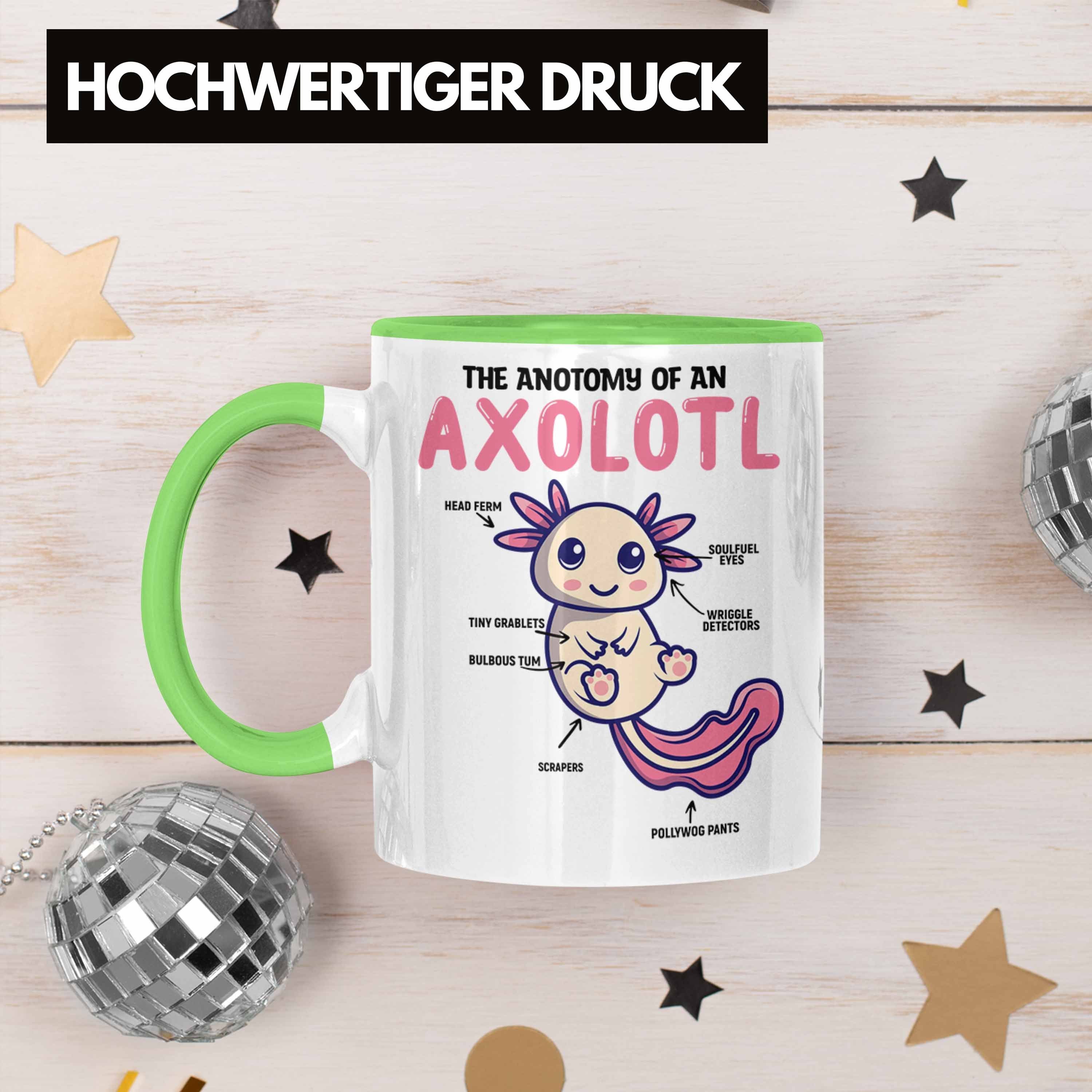 Trendation Tasse Tasse - für Trendation Axolotl Schwanzlurch-Liebhaber Geschenk Grün