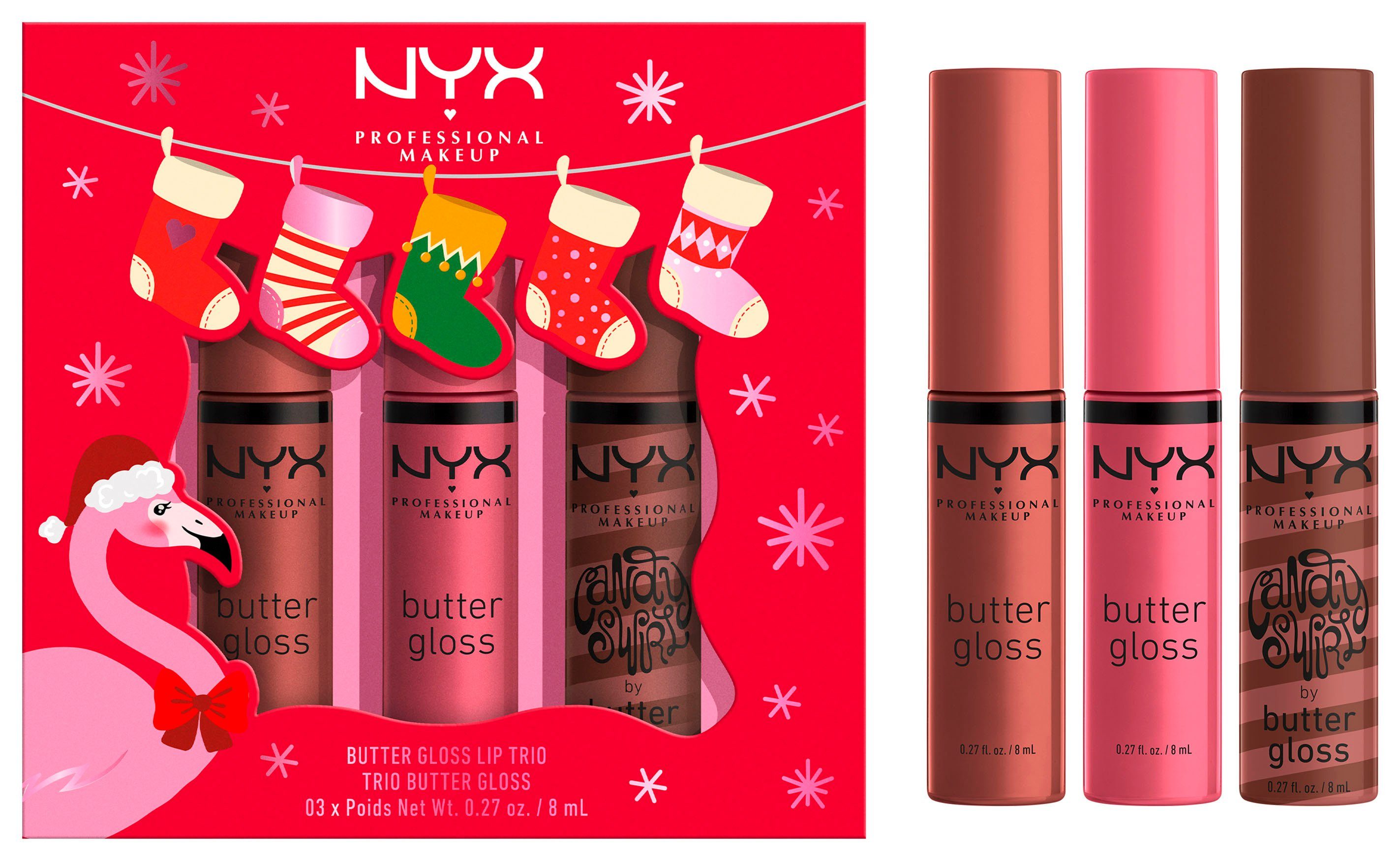 NYX Schmink-Set NYX Professional Gloss Makeup Butter Lip Trio