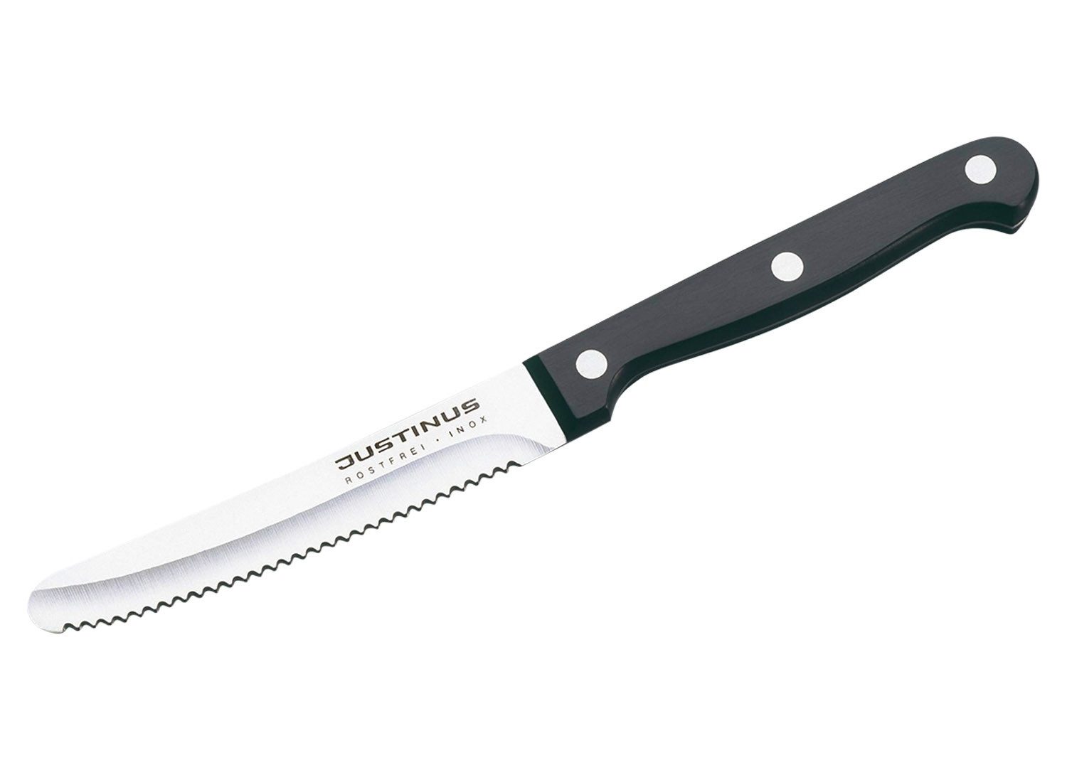 Justinus Brotzeitmesser KÜCHENCHEF, L 21 cm, Edelstahl, Griff aus Bakelit, Spülmaschinengeeignet