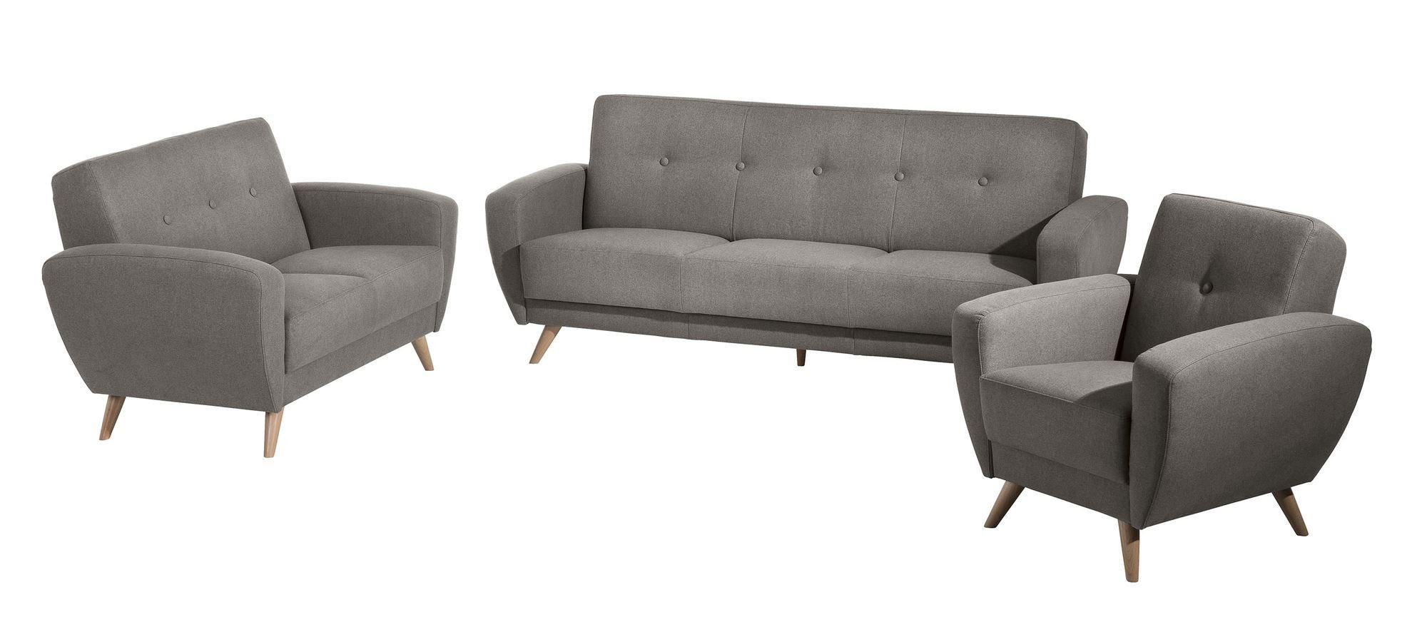 Sofa 58 Clean-A, hochwertig inkl. Sitz Kessel Bezug Versand Samtvelours 2-Sitzer Teile, aufm verarbeitet,bequemer (mit Sofa Karen Sparpreis 1 Kostenlosem