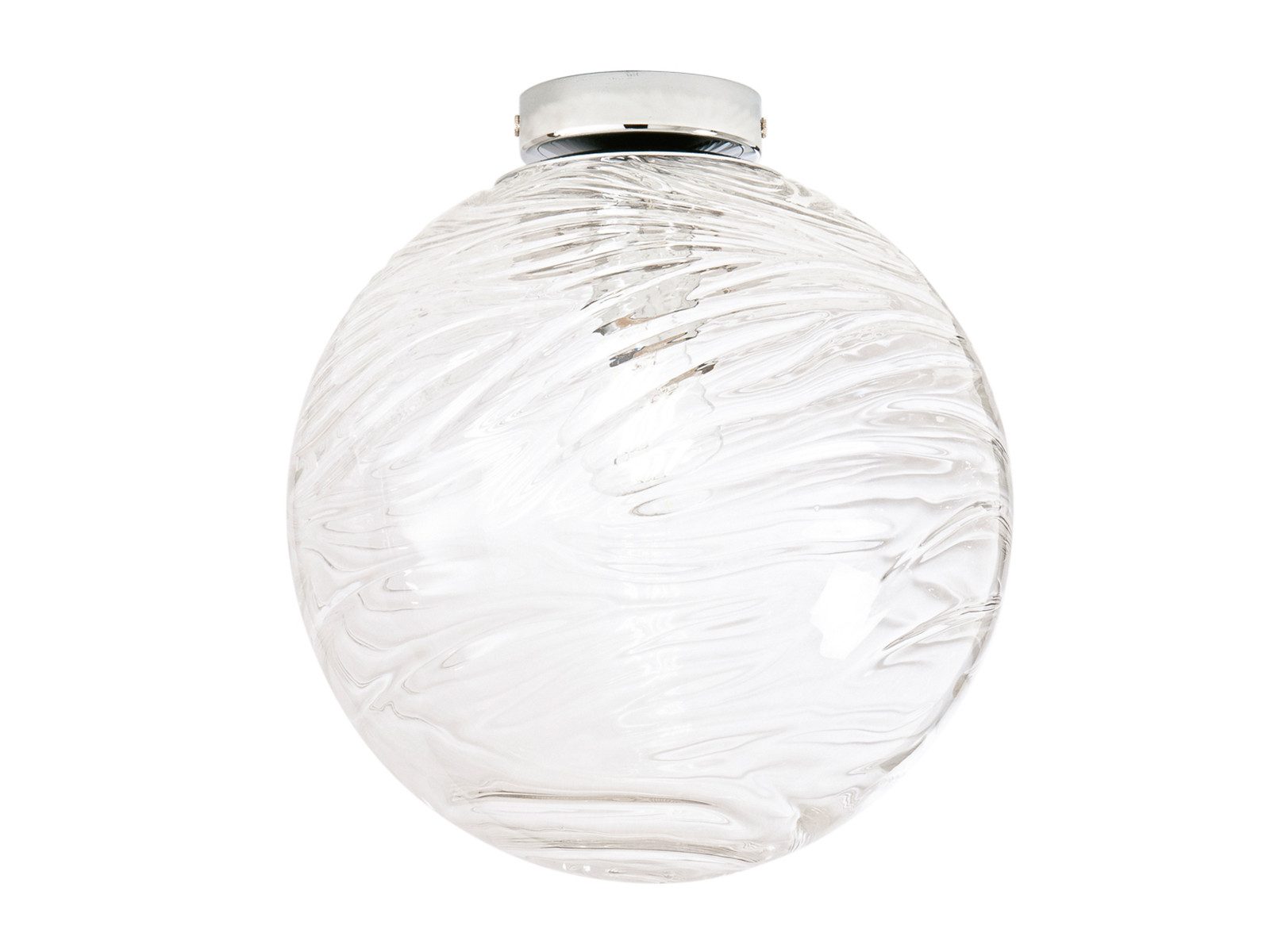 Luce Ambiente Design LED Deckenleuchte mit Glas-Kugel Lampenschirm Ø 30cm, Dimmfunktion, LED wechselbar, Warmweiß, klein-e Kugel-Lampe Retro Deckenlampe mit 3-Stufen Dimmer Leuchtmittel