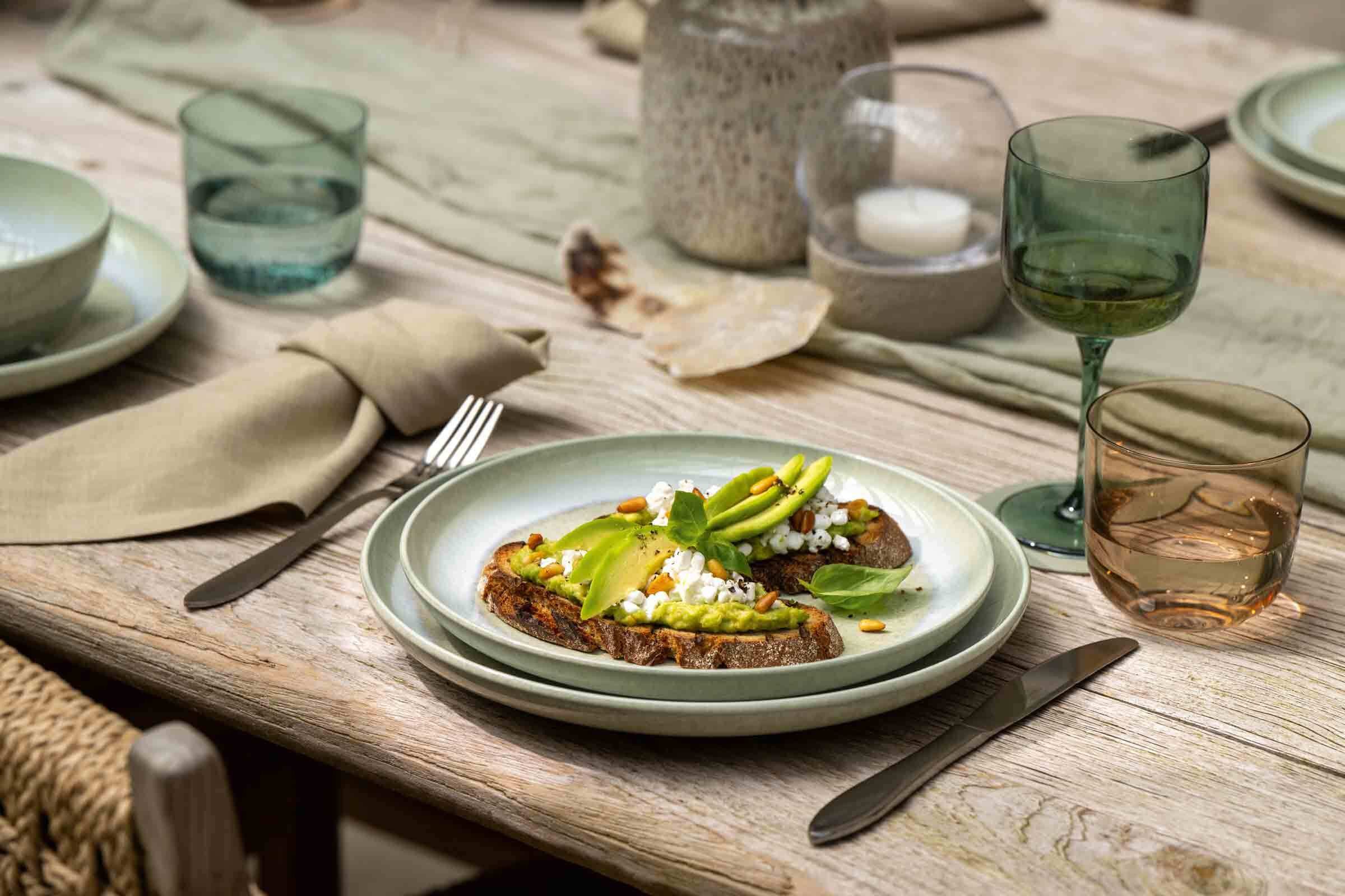 like. by Villeroy & Boch Kombiservice Perlemor Alga Basic-Set 6er Set (6-tlg), 2 Personen, Porzellan