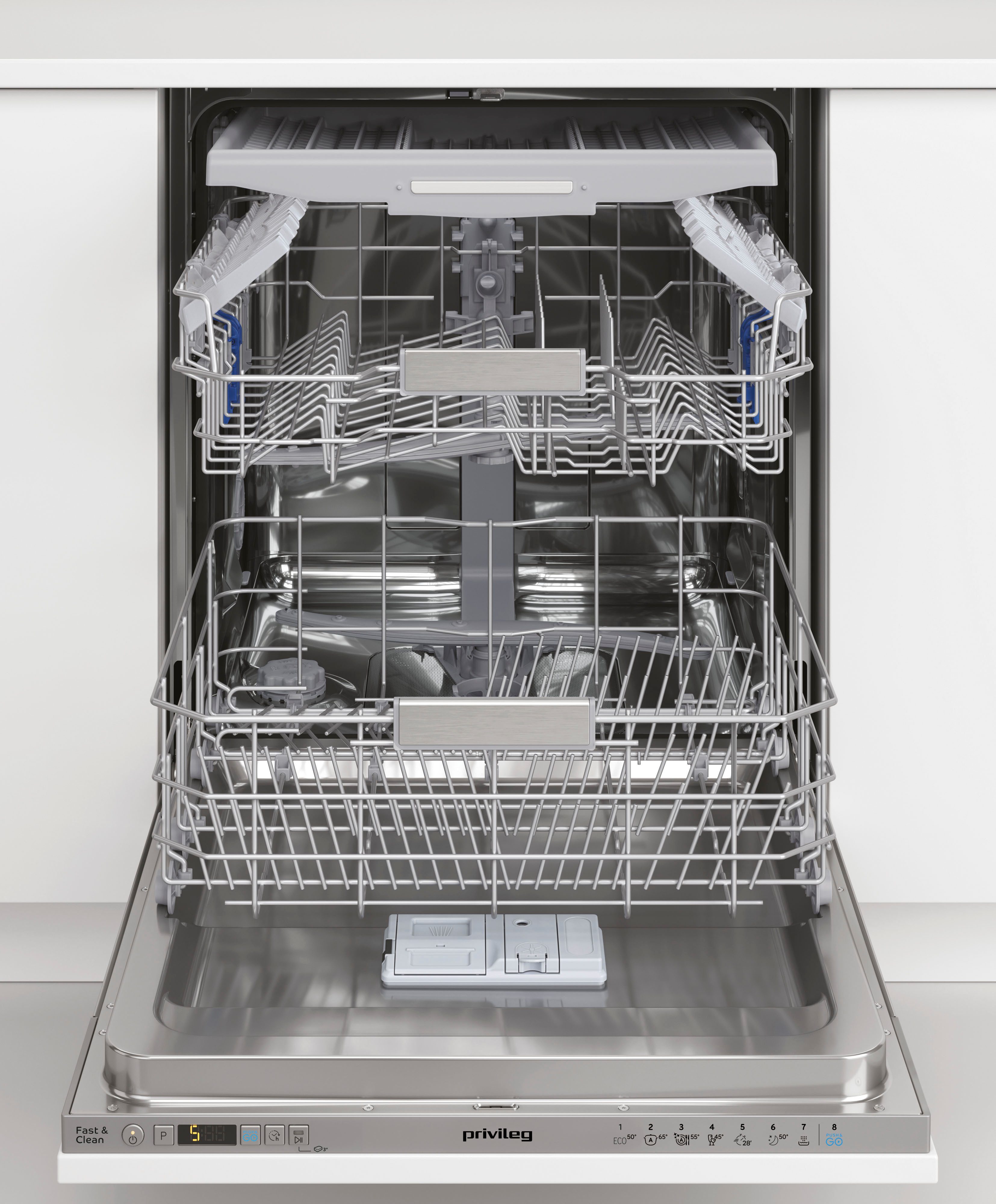 Privileg vollintegrierbarer Geschirrspüler P0I ECO D551 S, 14 Maßgedecke, Fast&Clean 28 Min. – das effektive Reinigungsprogramm unter 28 Minuten – Bild 5 von 5