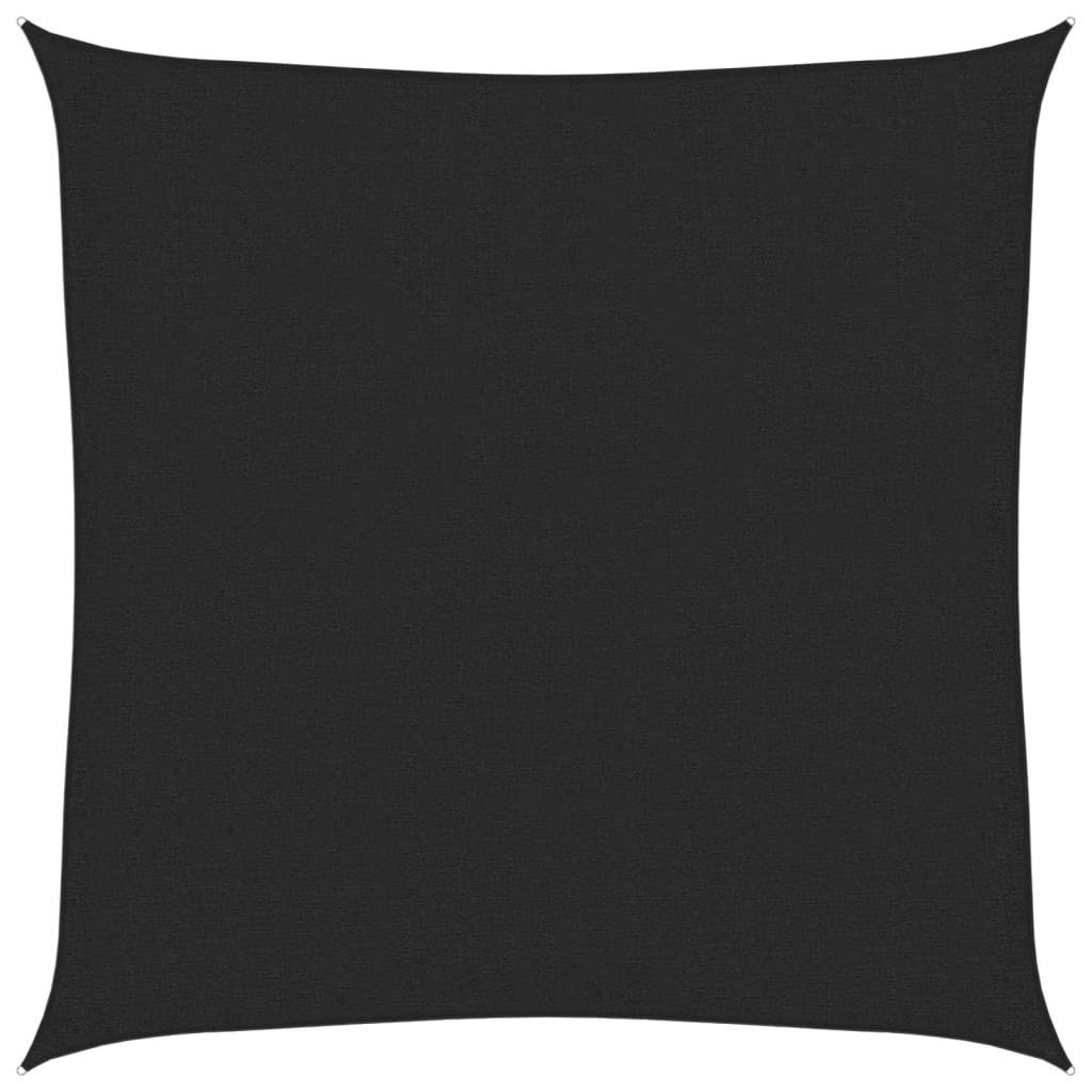 vidaXL Sonnensegel Sonnensegel 160 g/m² Schwarz 3,6x3,6 m HDPE, (1-tlg)