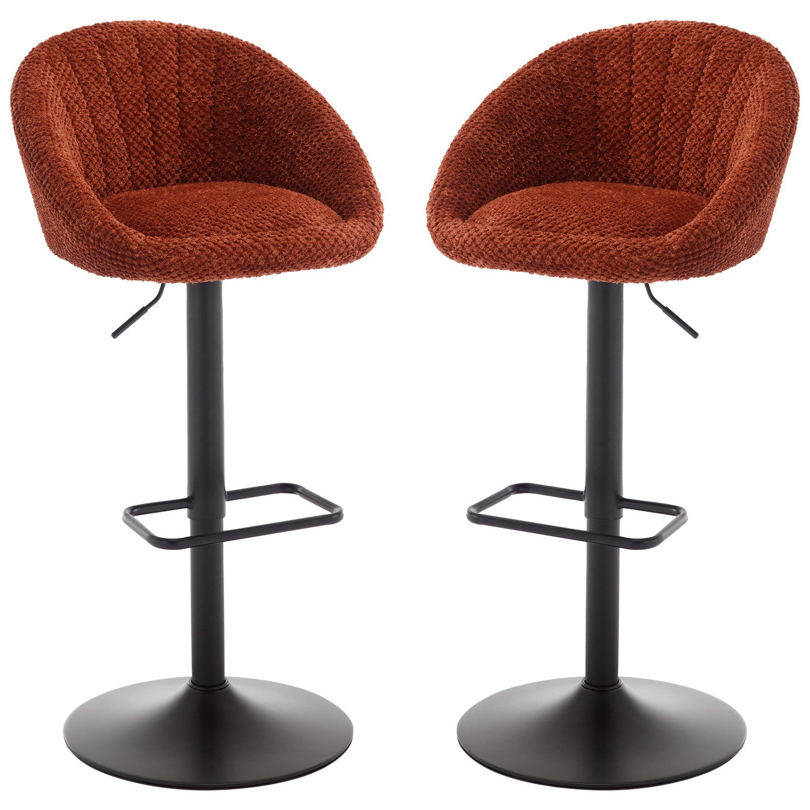 Barhocker höhenverstellbar drehbar Barstuhl aus Handtuchstoff 2er Set