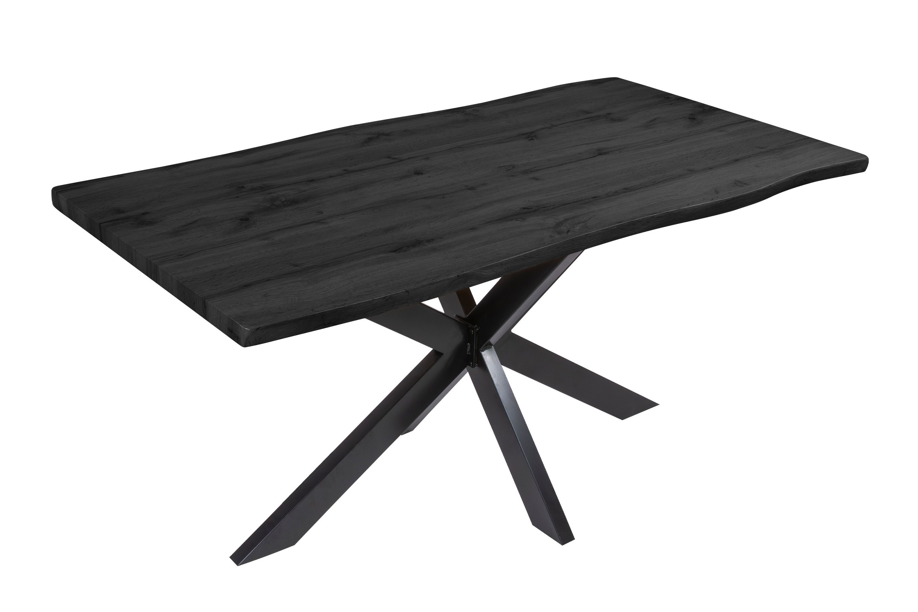 Loreno® Esstisch Josy, Holz-Optik Grau, Baumkante, günstig online kaufen