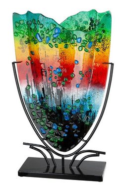 GILDE Dekovase Glasart Dekovase Rainbow Dots (BxHxL) 10 cm x 49 cm x 10 cm bunt, Vase Tischvase Dekovase dekorative Vase Dekoartikel