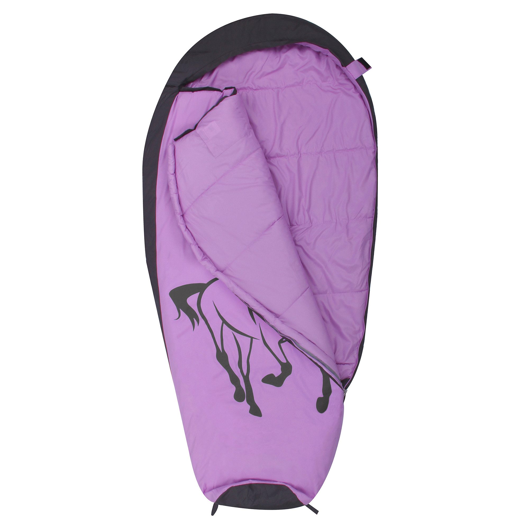 yourGEAR Kinderschlafsack yourGEAR Kinderschlafsack Horse Mumienschlafsack 180x90 cm – Bild 4 von 5
