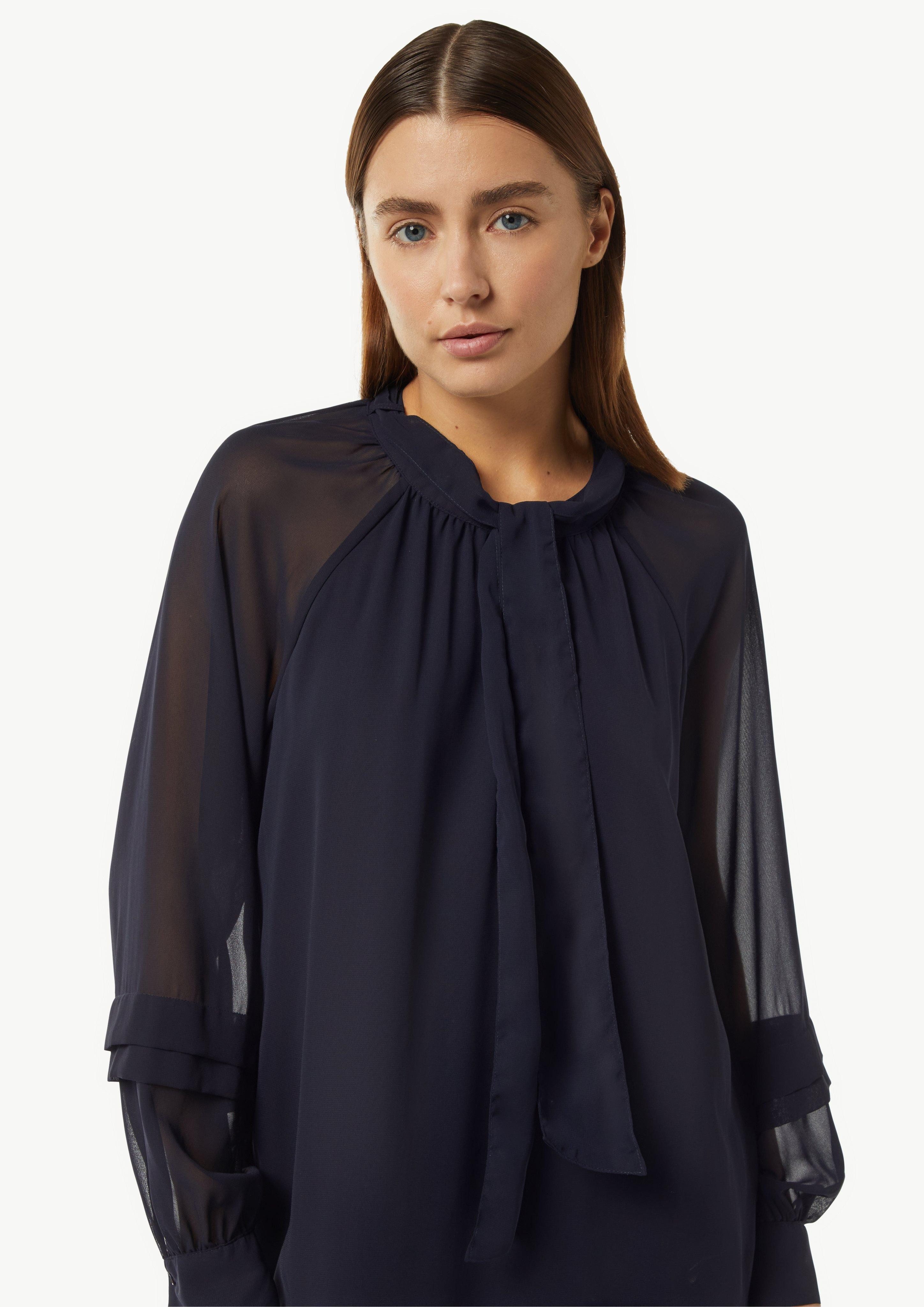 Comma Minikleid Chiffonkleid mit transparenten Ärmeln günstig online kaufen