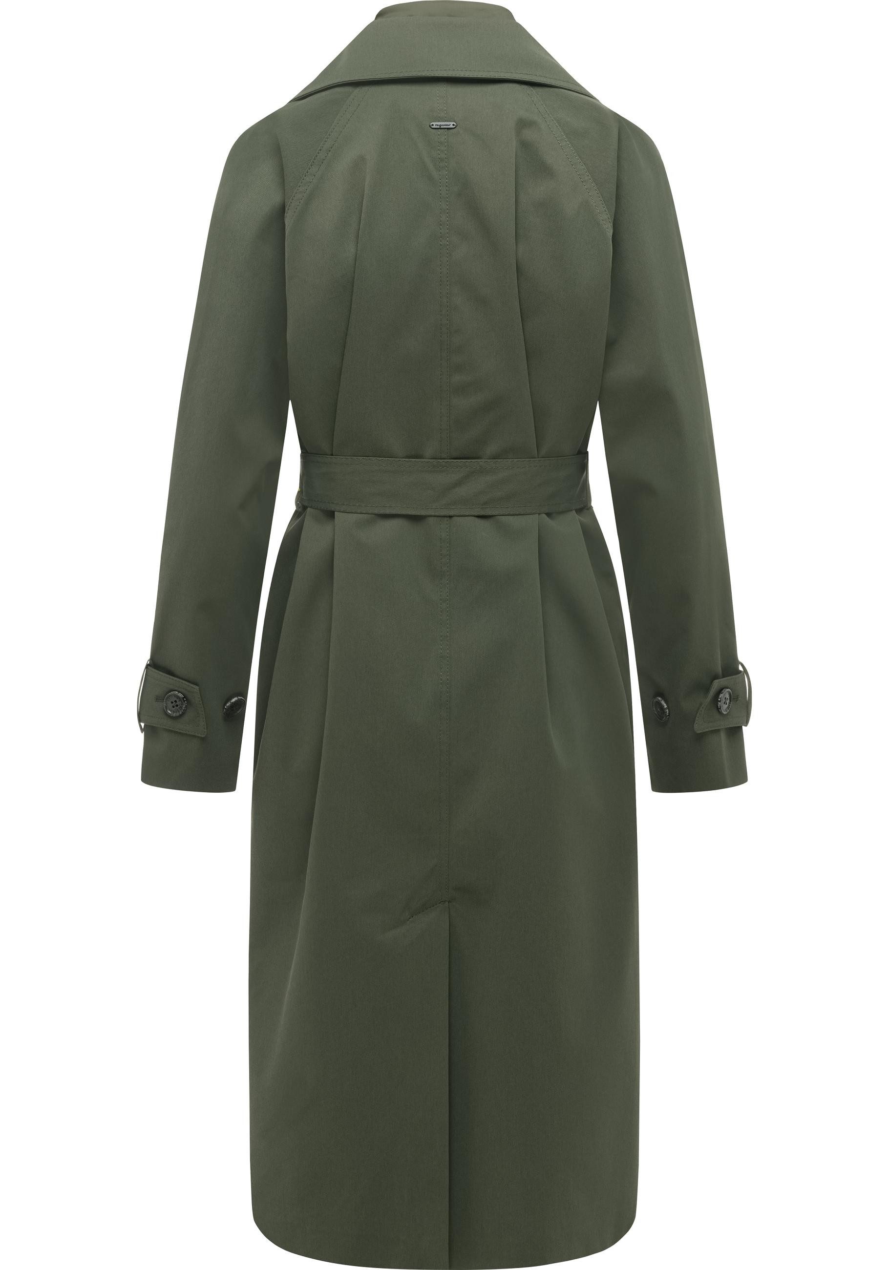 Ragwear Langmantel Trenchie Y Leichter Übergangsmantel Trenchcoat mit Gürtel, wasserdicht – Bild 3 von 5