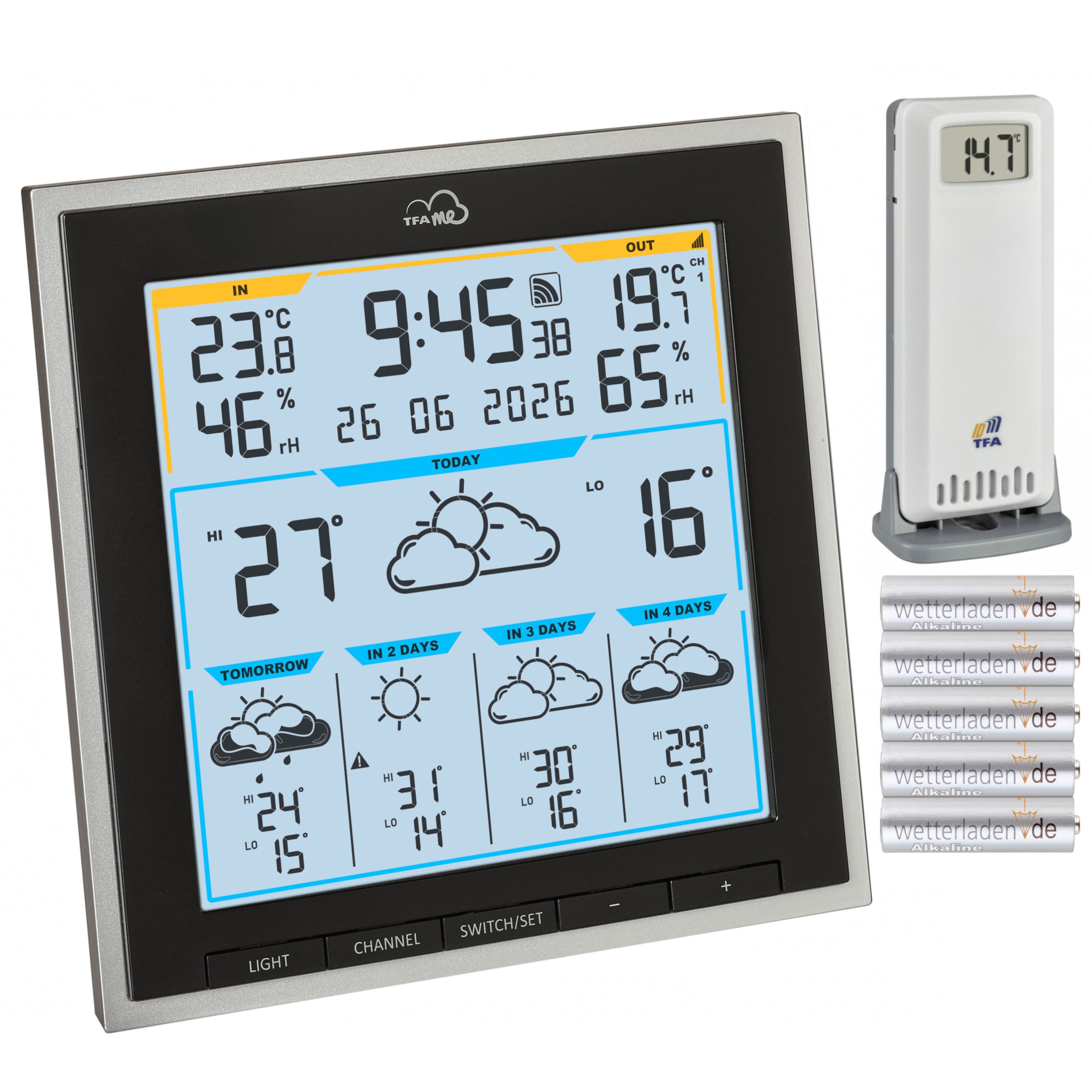 TFA Dostmann WLAN TFA 35.8105 TFA.me ID-08, mit 5 Tage Wettervorhersage Funkwetterstation