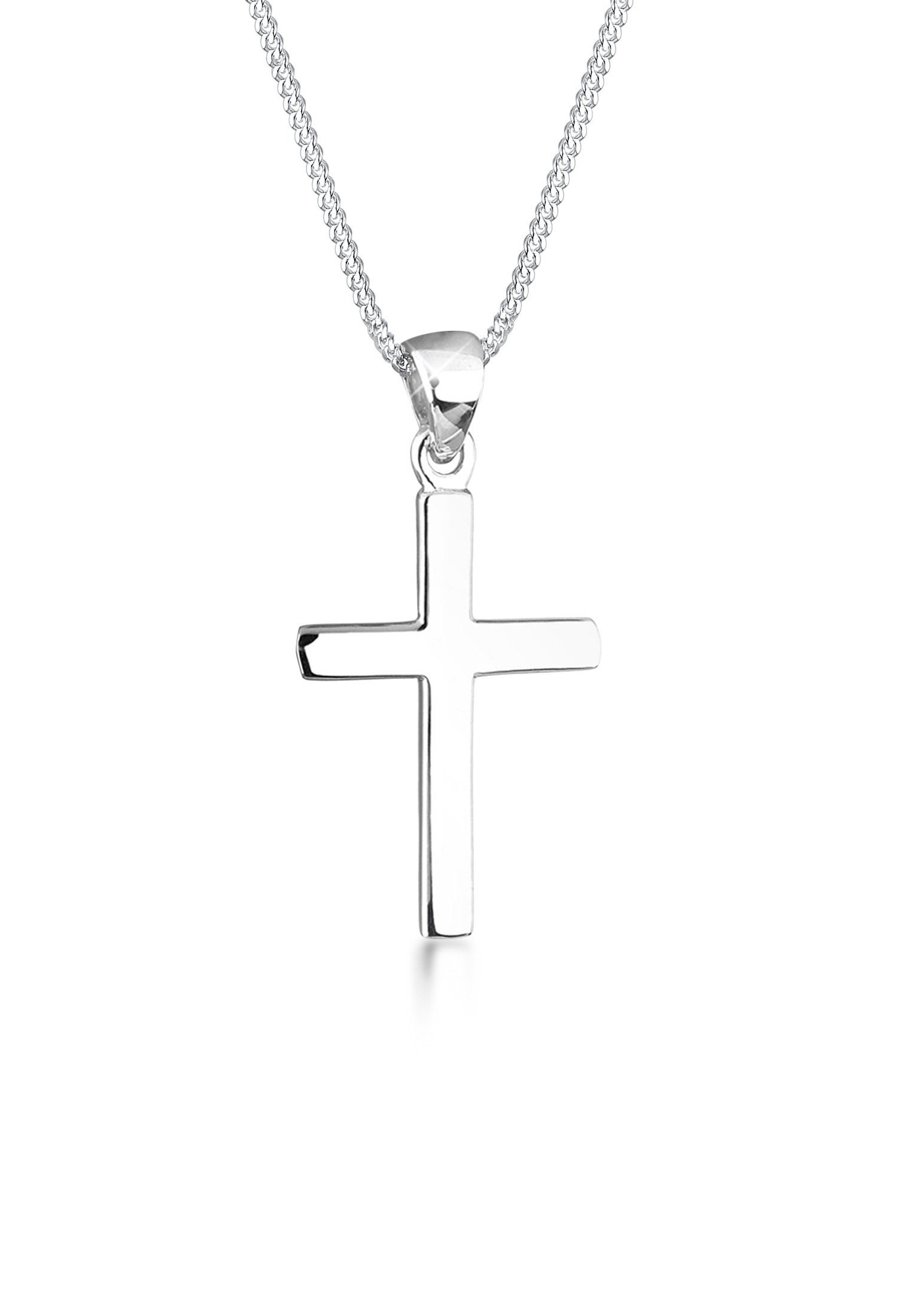 Elli Kette mit Anhänger Kreuz Symbol Religion 925 Silber, Kreuz