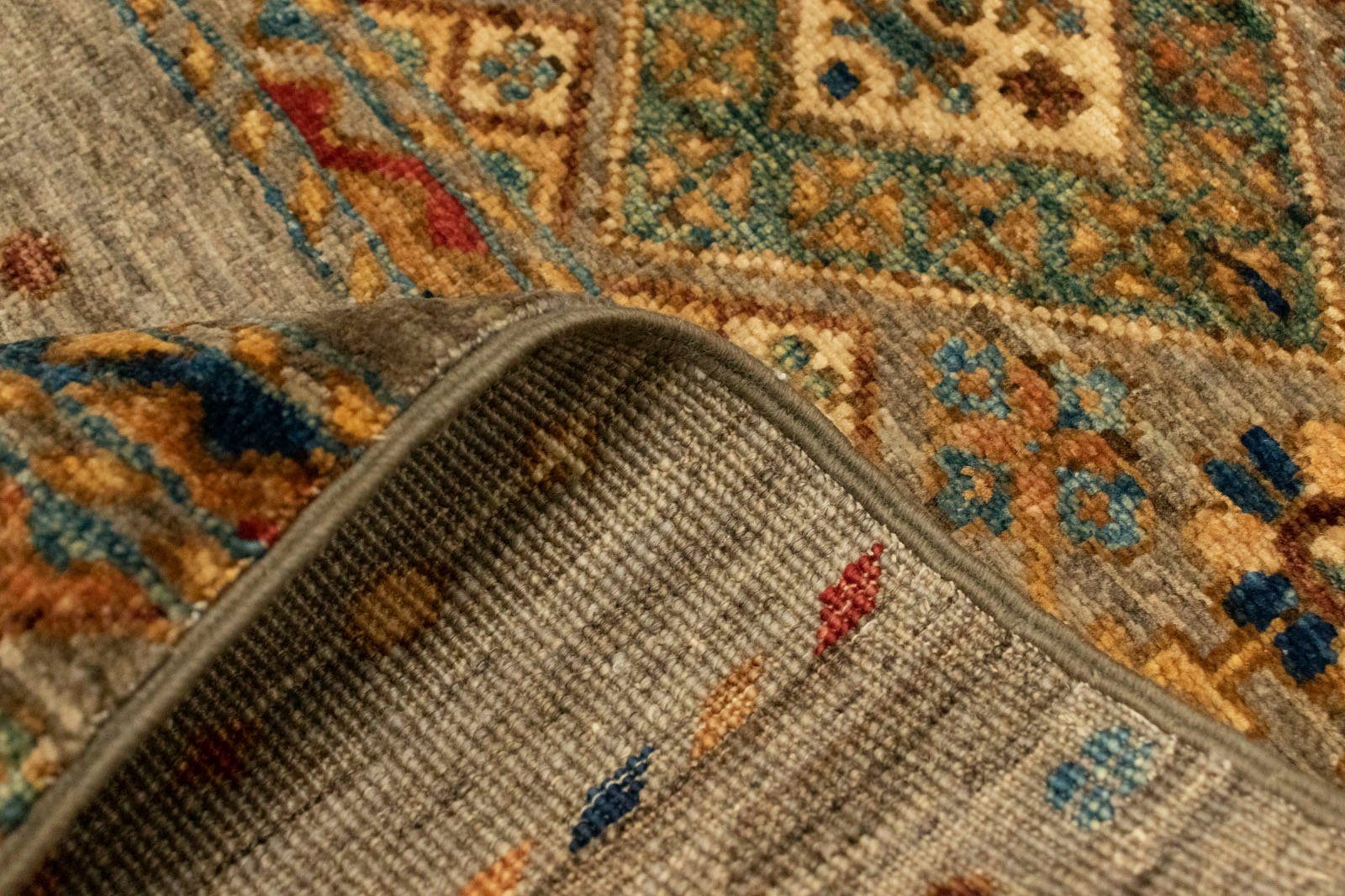 Wollteppich Ziegler Modern Teppich handgeknüpft morgenland, Höhe: handgeknüpft 8 rechteckig, mm, grau