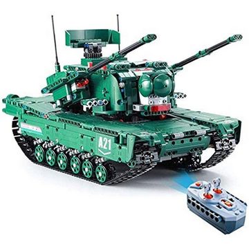 efaso Spielbausteine EFASO RC Baustein Militärpanzer E61001W M1A2 Tank, (1498 St)