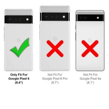 CoolGadget Handyhülle Black Series Handy Hülle für Google Pixel 6 6,4 Zoll, Edle Silikon Schlicht Robust Schutzhülle für Pixel 6 Hülle