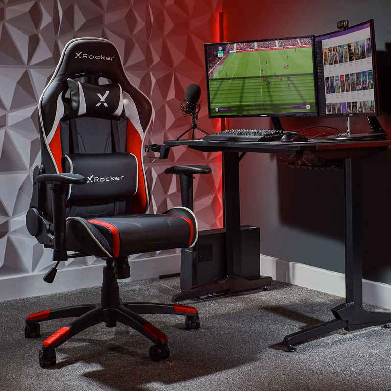 X Rocker Gaming-Stuhl Agility Compact eSports Gaming Bürodrehstuhl für Kinder & Teenager