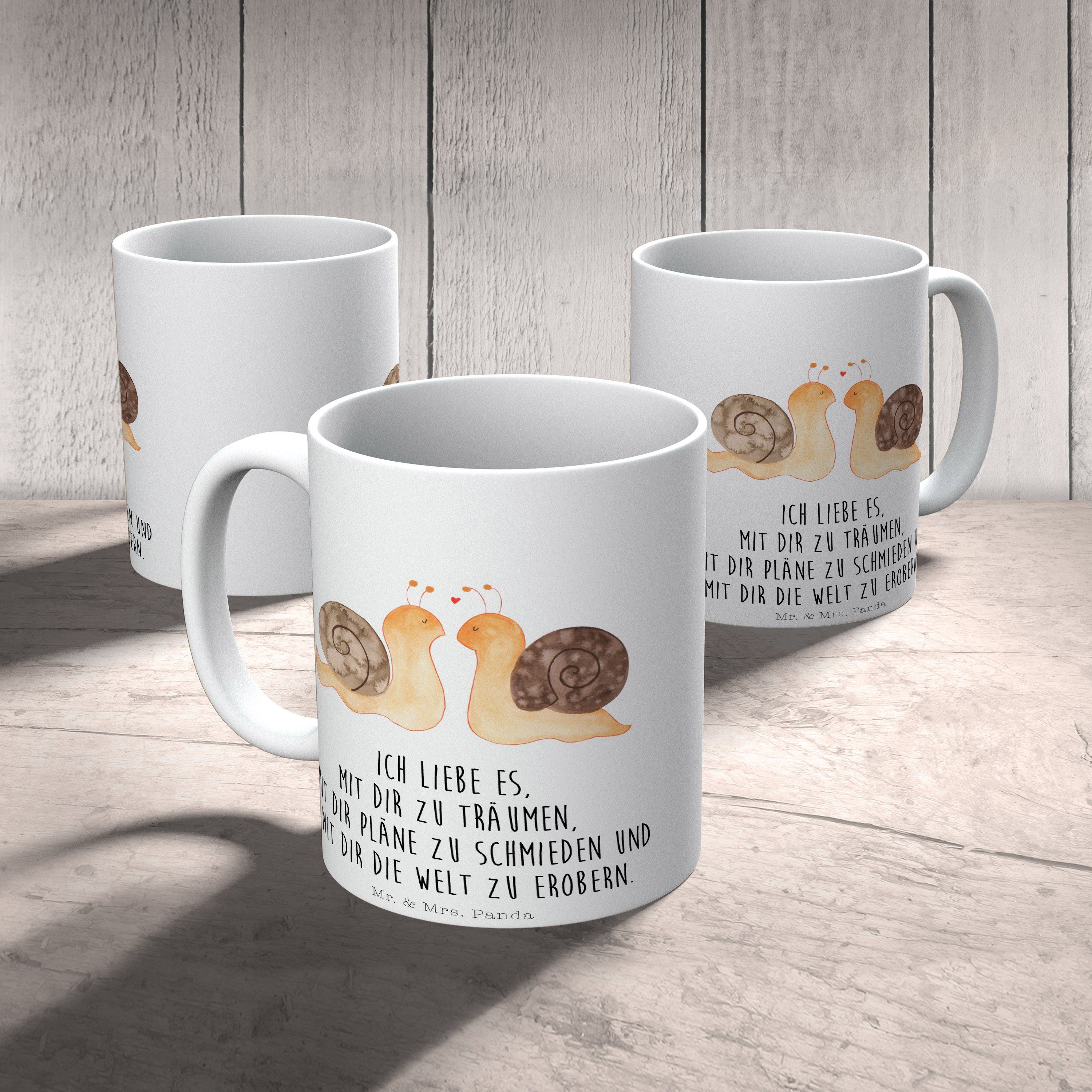 Panda Tasse Keramik & - Liebe Geschenk, - Tasse Weiß Motive, Mr. Mrs. Sprüche, Teebe, Schnecken Tasse