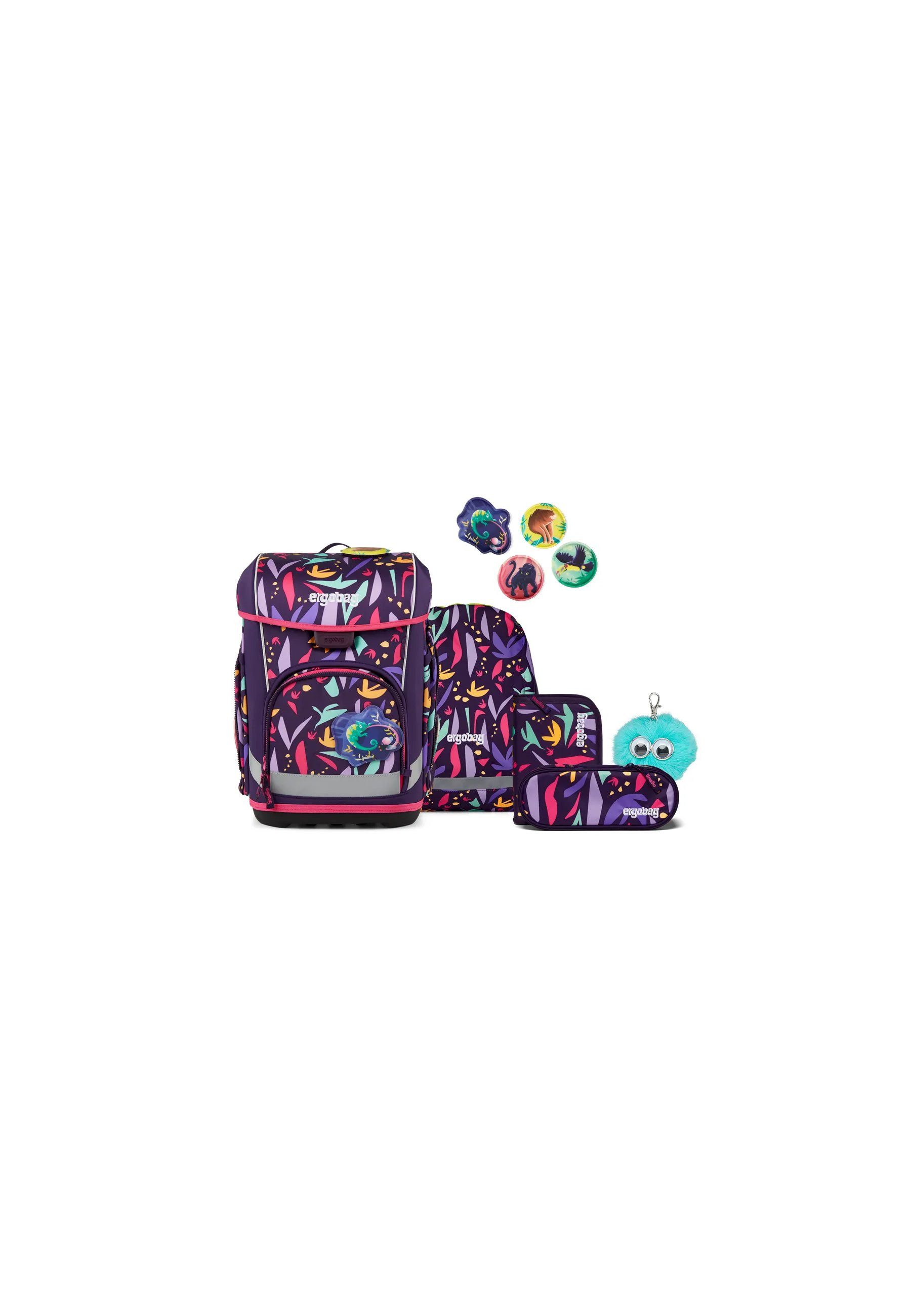ergobag Schulranzen cubo light Bundle Set (5-tlg., 6-teiliges Set), wiegt nur 860g