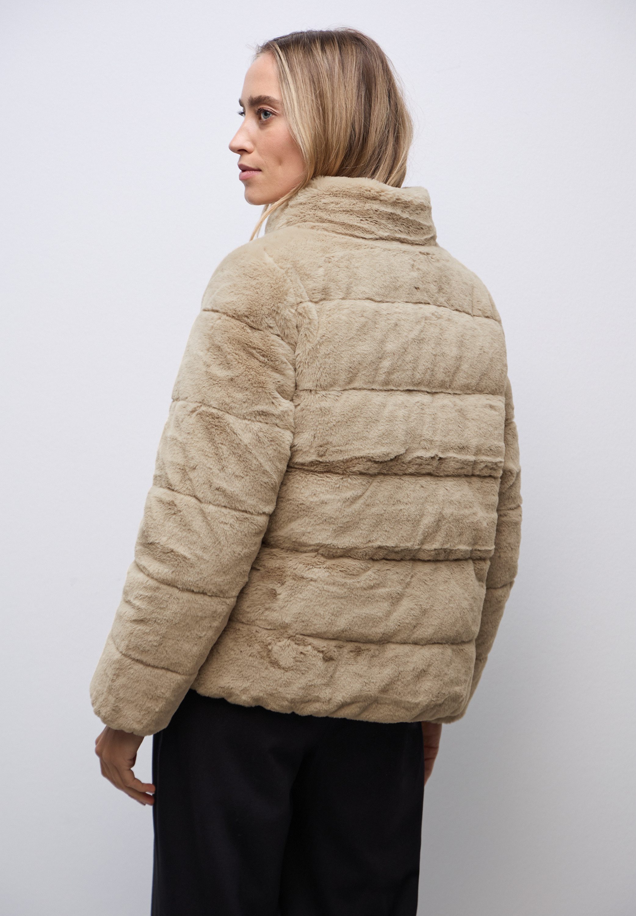 STREET ONE Fellimitatjacke mit Stehkragen günstig online kaufen
