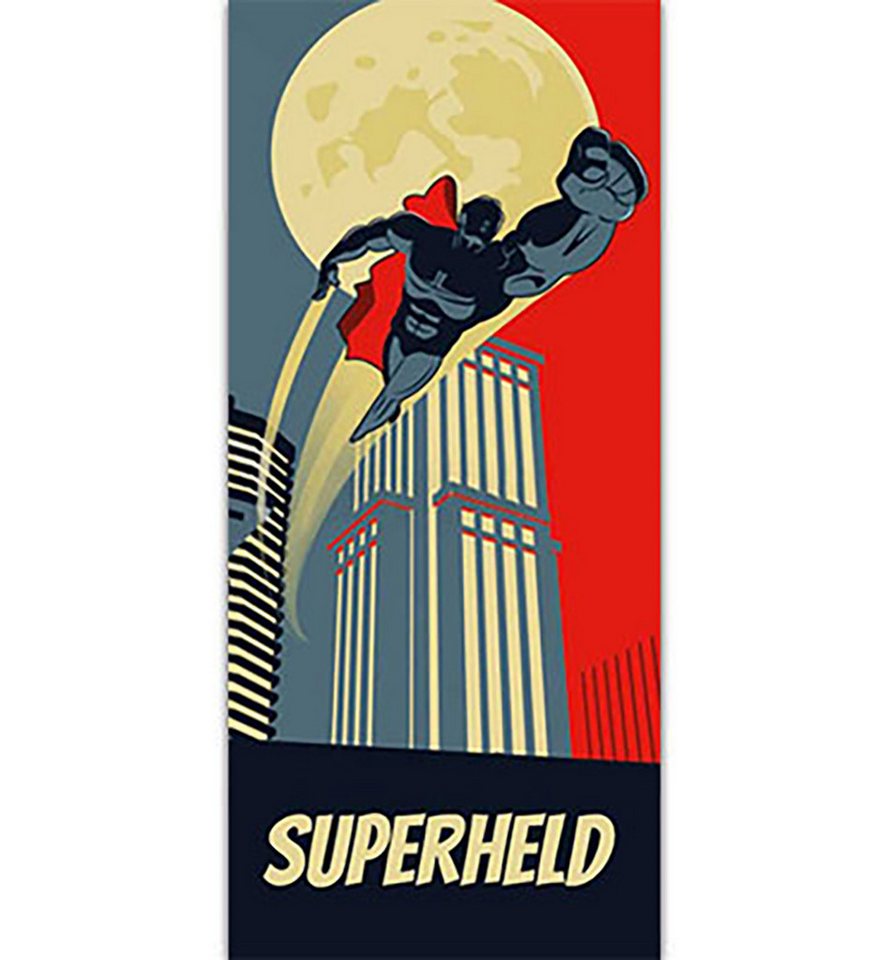 Thumbnail - MyMaxxi Dekorationsfolie Türtapete Türposter Türfolie selbstklebend Superheld Flug Türaufkleber, (Klebefolie Tür aufgero...