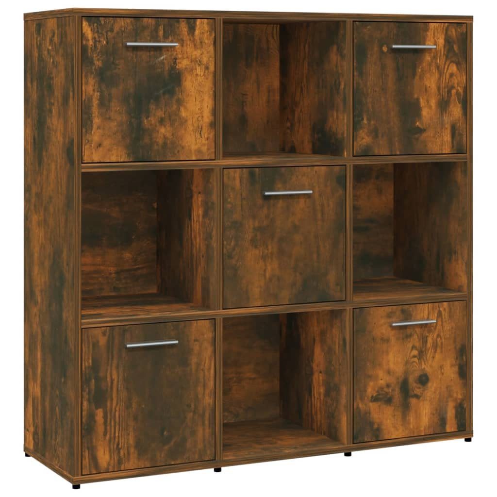 furnicato Bücherregal Räuchereiche 90x30x90 cm Holzwerkstoff, günstig online kaufen