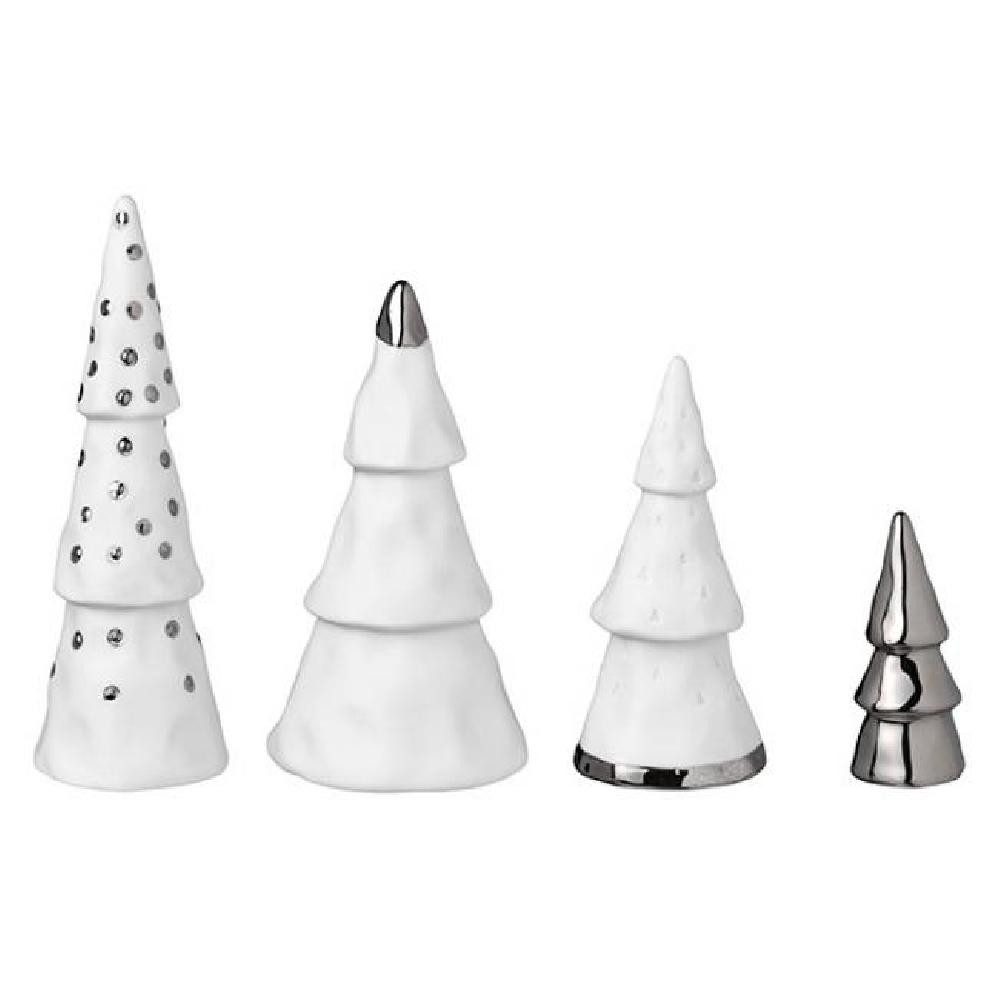 Räder Weihnachtsbaumkugel Design Weihnachtswald Silber (4-teilig)