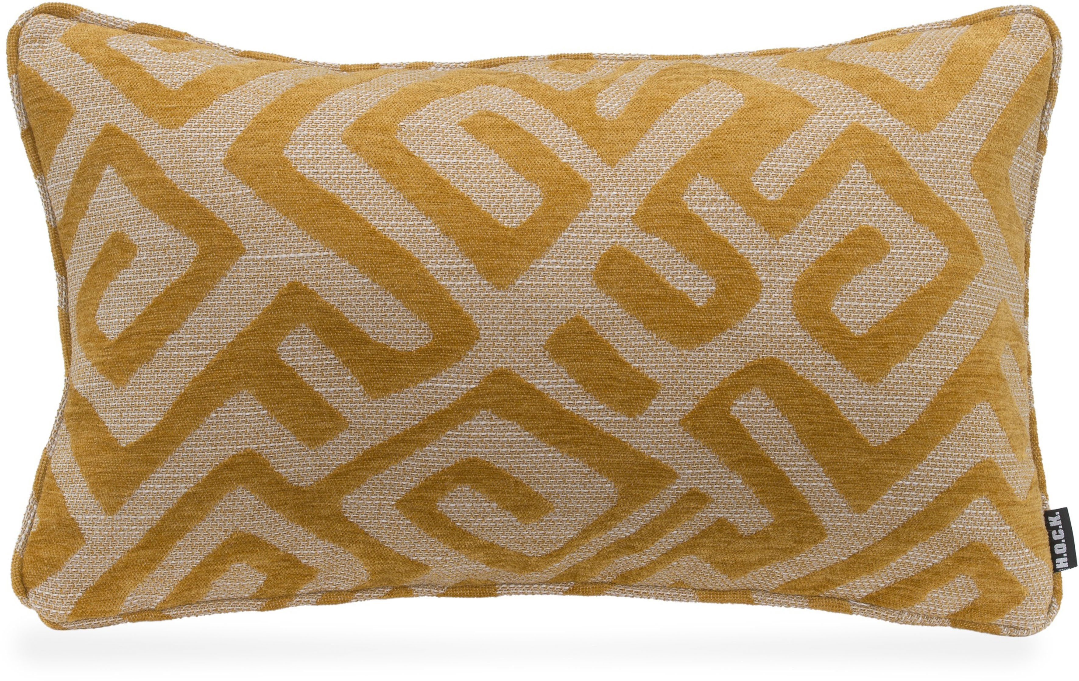 H.O.C.K. Dekokissen Naira, mit geometrischem Muster, Kissenhülle mit Füllung, 1 Stück