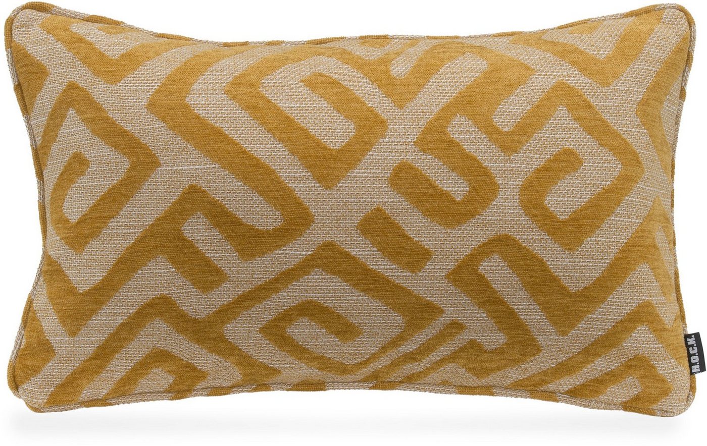 H.O.C.K. Dekokissen Naira, mit geometrischem Muster, Kissenhülle mit Füllung, 1 Stück