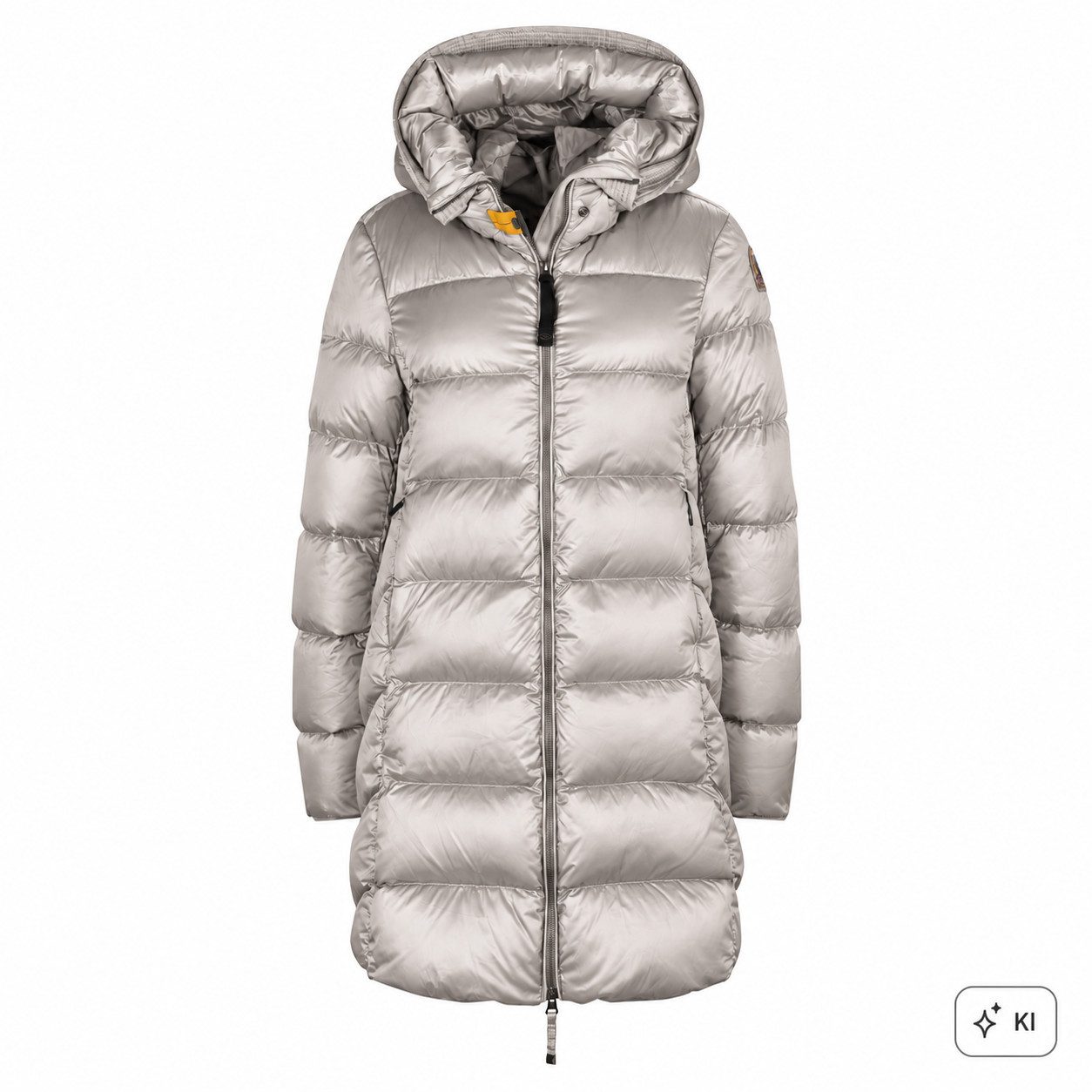 Parajumpers Daunenmantel Parajumpers PJS MARION Damen Daunenmantel mit Kapuze Slim Fit Silver