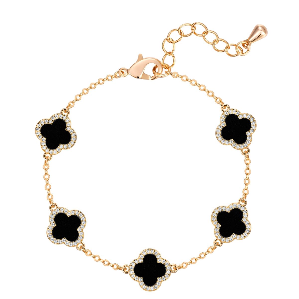 Armband Kleeblatt gelbvergoldet