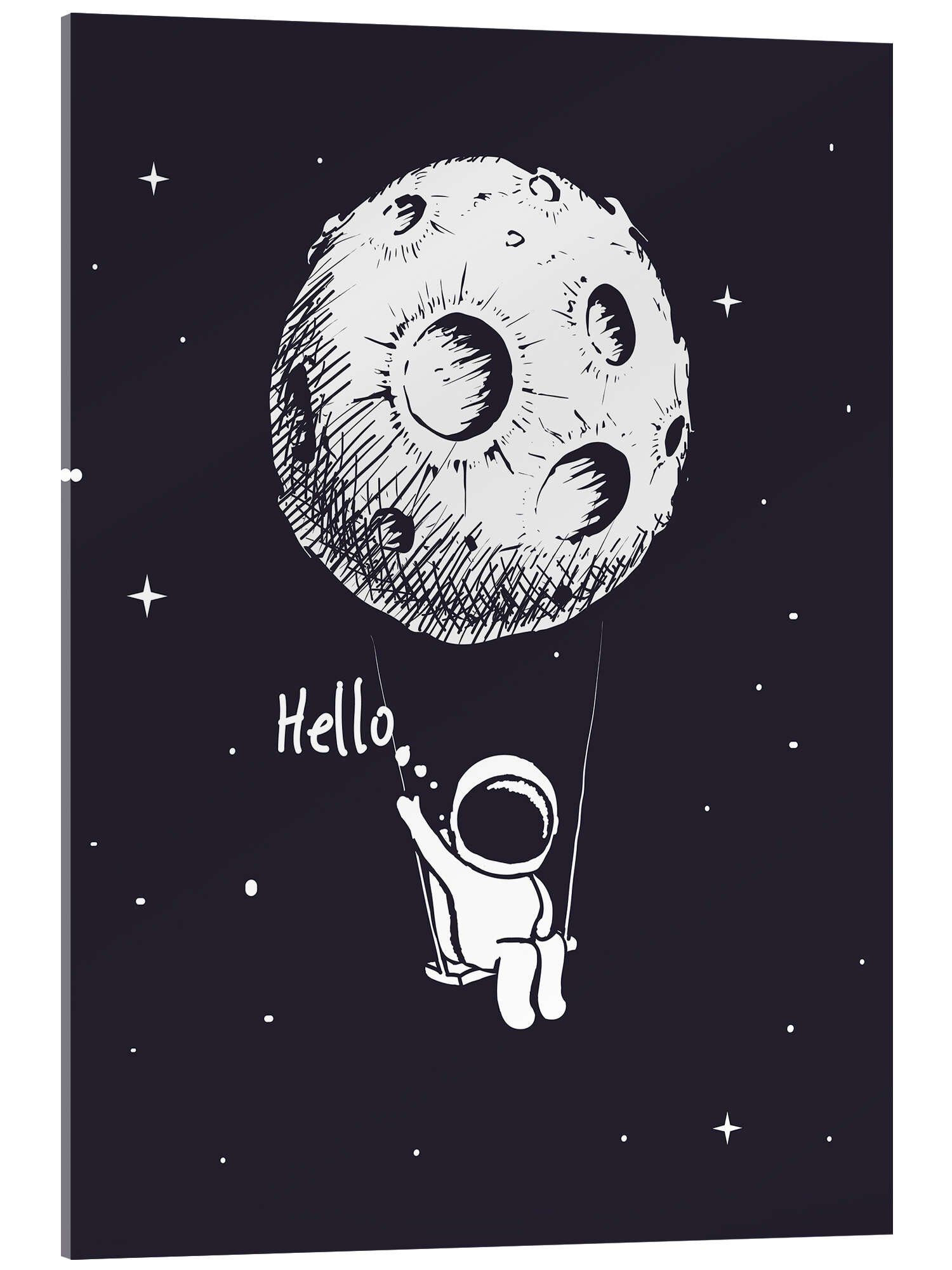 Posterlounge Wandbild Mondschaukel, Kidz Collection, erhältlich als Poster, Leinwandbild, Wandsticker oder Acrylglasbild