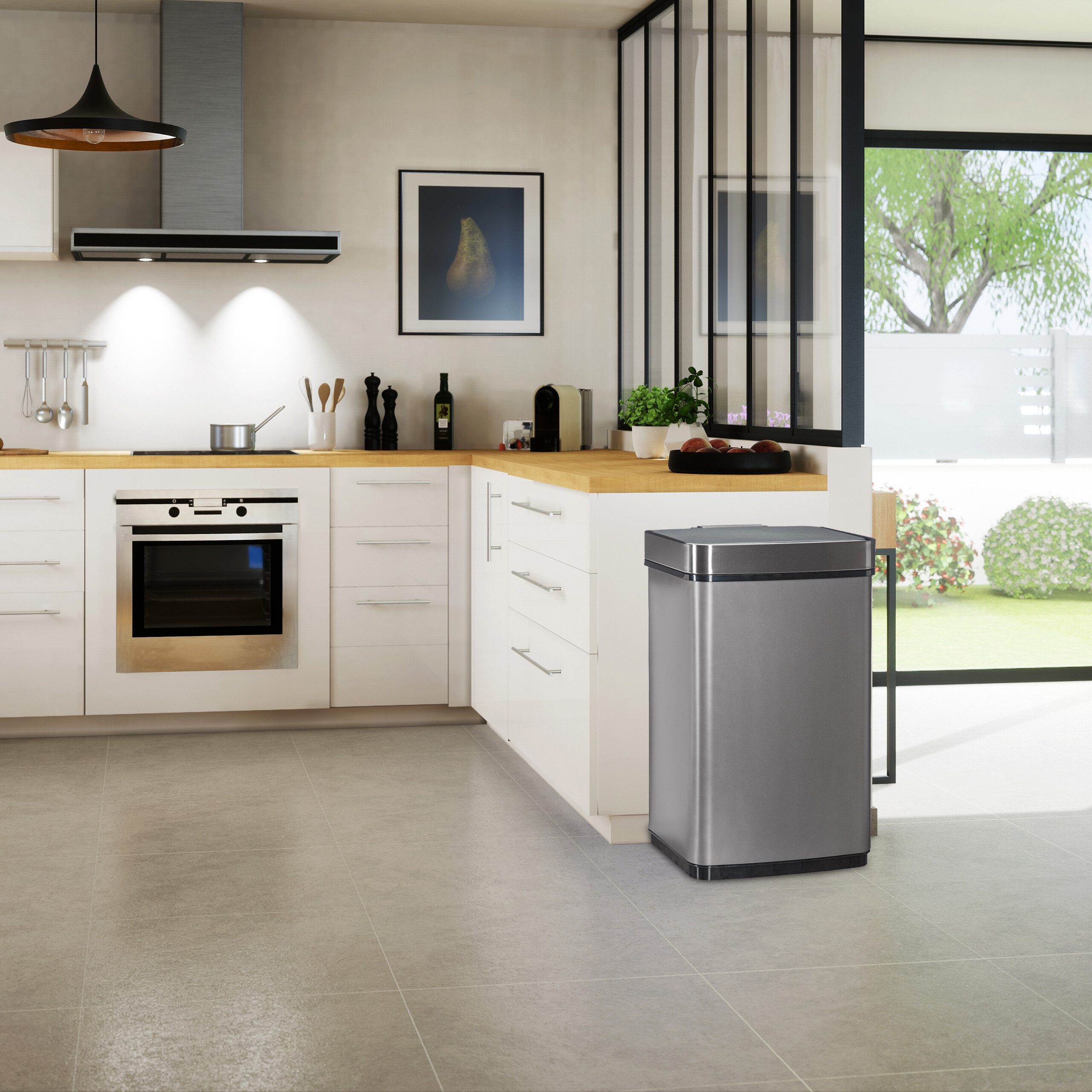 relaxdays Mülleimer Sensor Mülleimer 60l