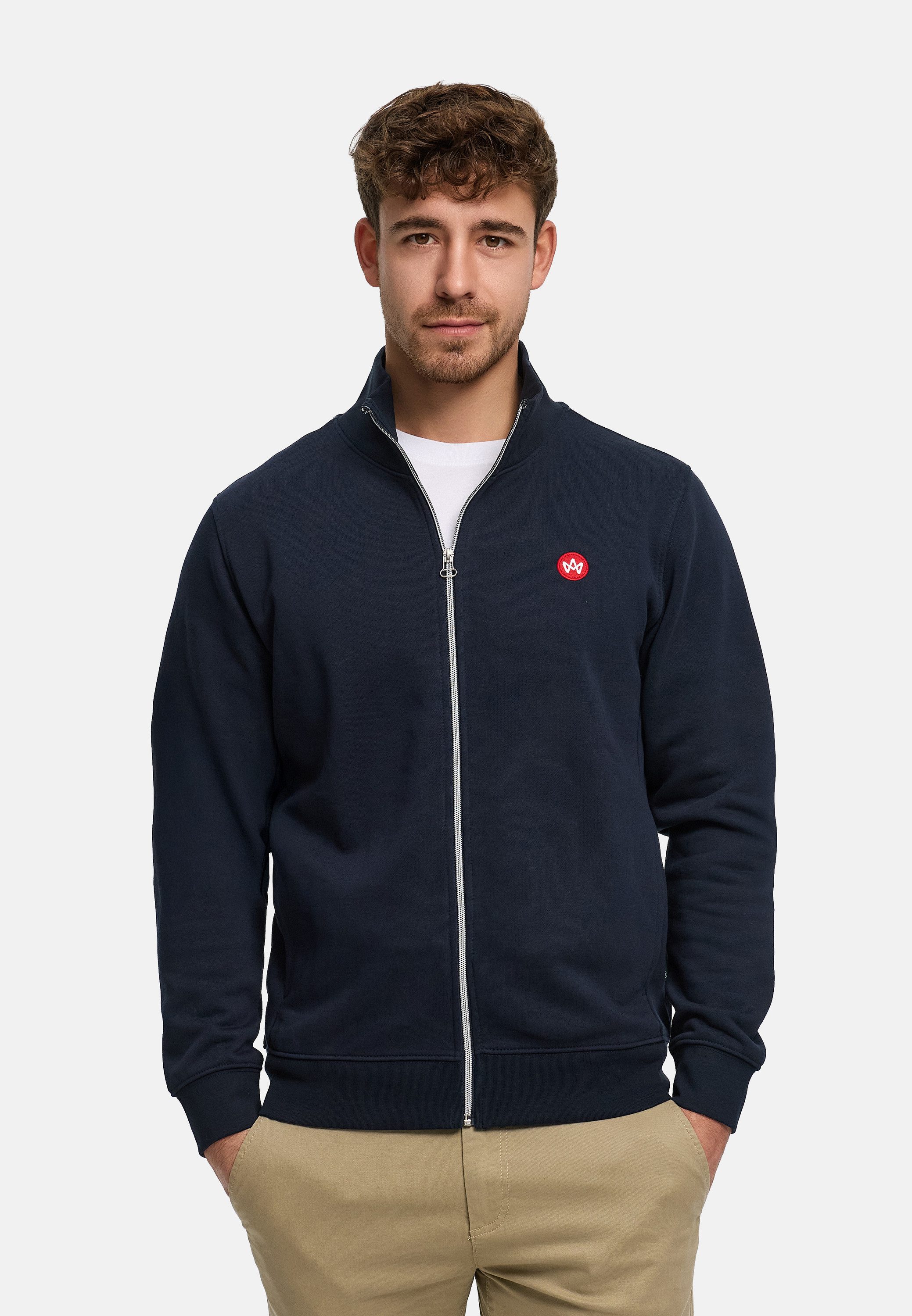 Kronstadt Sweatjacke Herren KSLars Herrenjacke Reißverschluss mit dezentem Logoprint auf der Brust