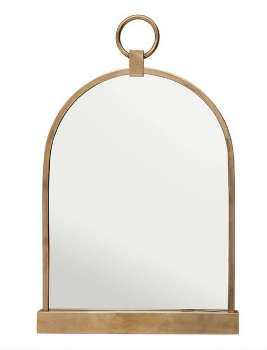 Casa Padrino Schminkspiegel Luxus Tisch Spiegel Schminkspiegel - Schminktisch Spiegel Antik Messing Farben 57 x 36 cm