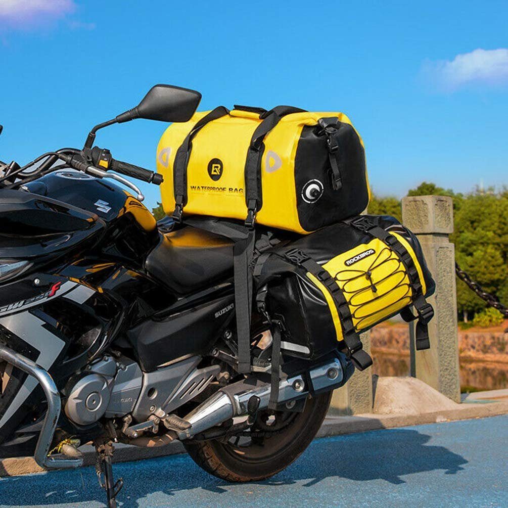 ROCKBROS Satteltasche, Doppel Gepäckträgertaschen (100% Wasserdicht Motorradtasche Ca.62L)