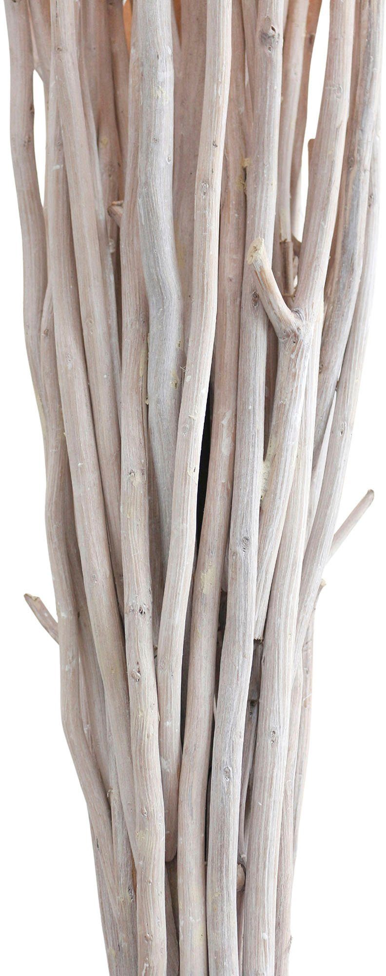 SalesFever Stehlampe Easton, ohne Leuchtmittel, handgefertigt, mit Leinenschirm