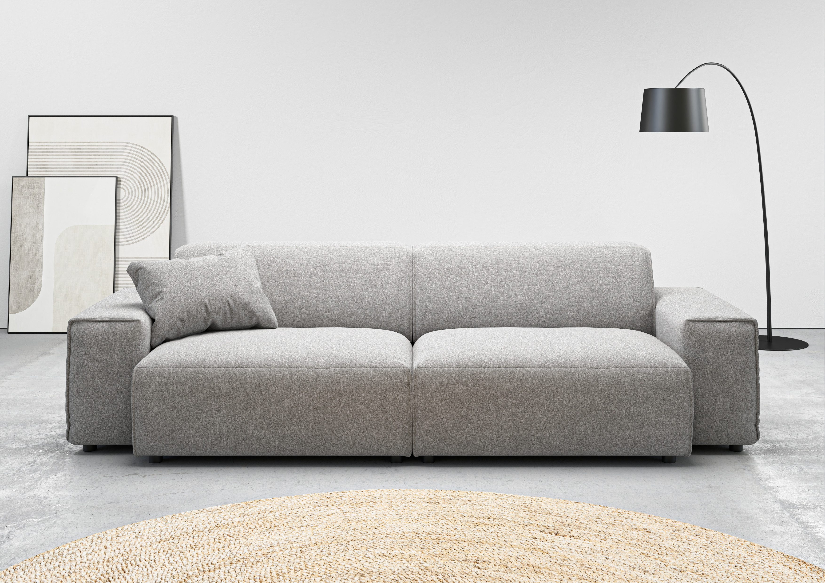 Home affaire Big-Sofa Glimminge auch in Breitcord, Feincord + Easy care-Bezug, besondere Kedernähte Zierkissen