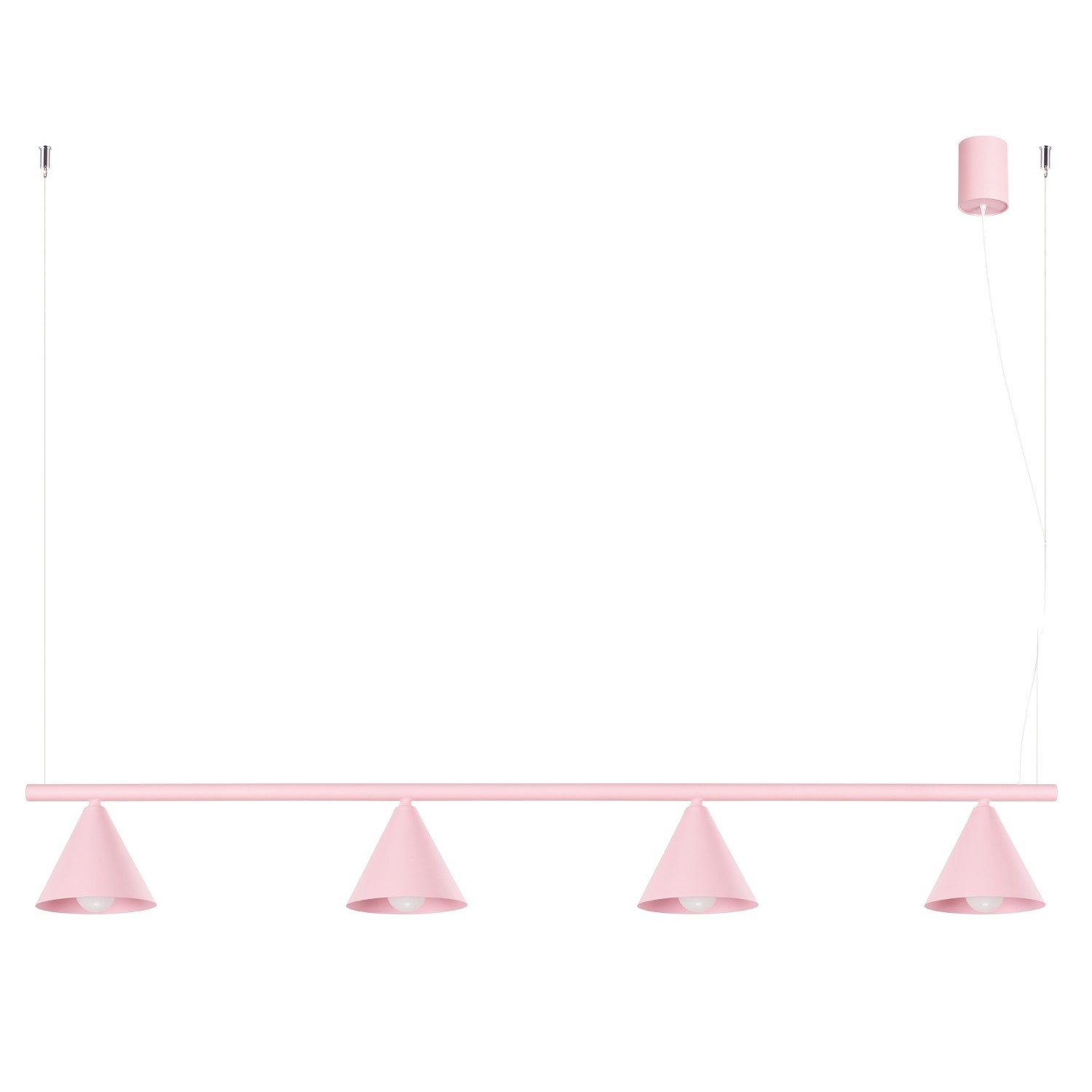 SOLLUX lighting Kronleuchter Kronleuchter NOX 4L rosa, Nicht enthalten