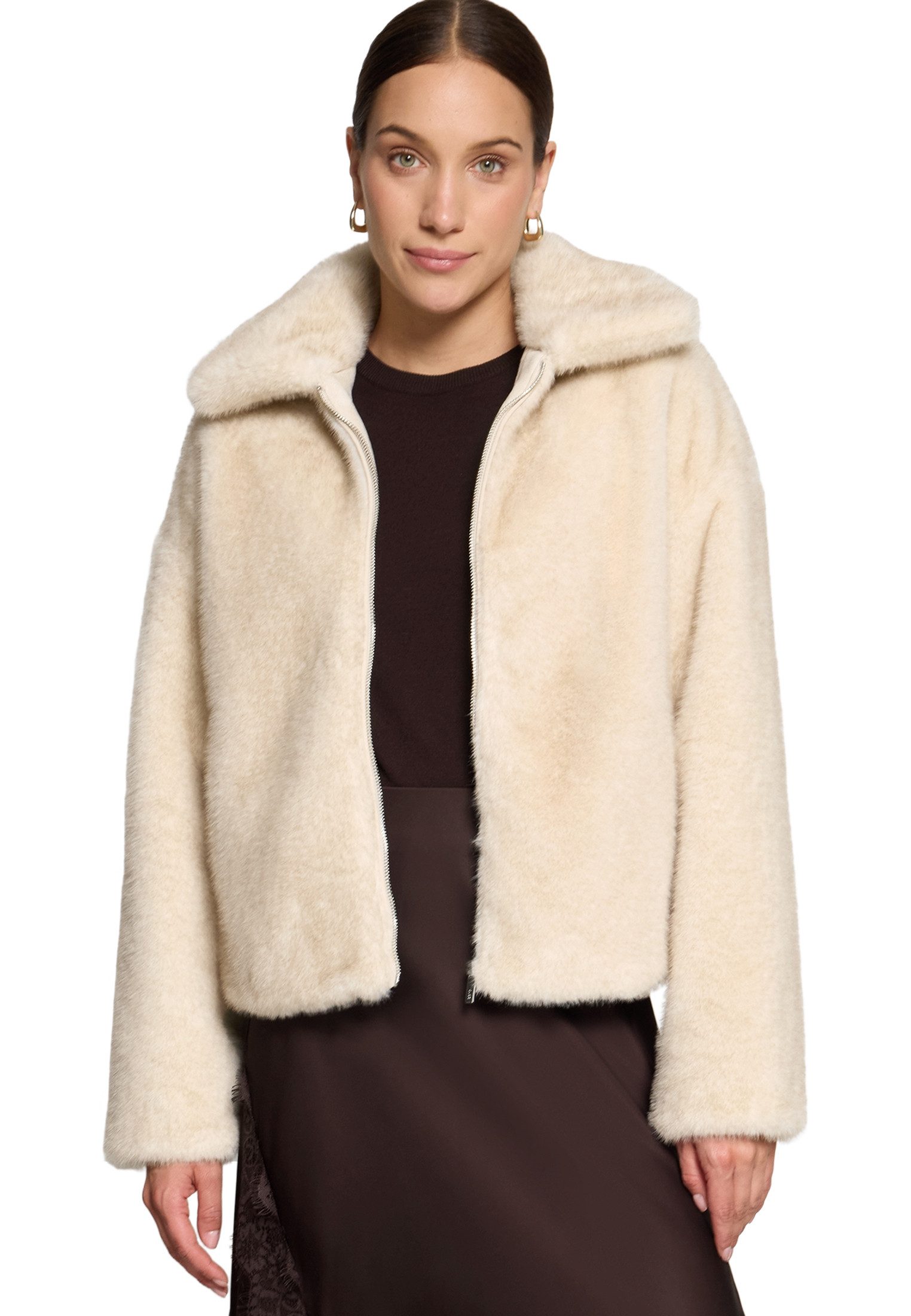 Zero Plüschjacke Damen mit Reißverschluss