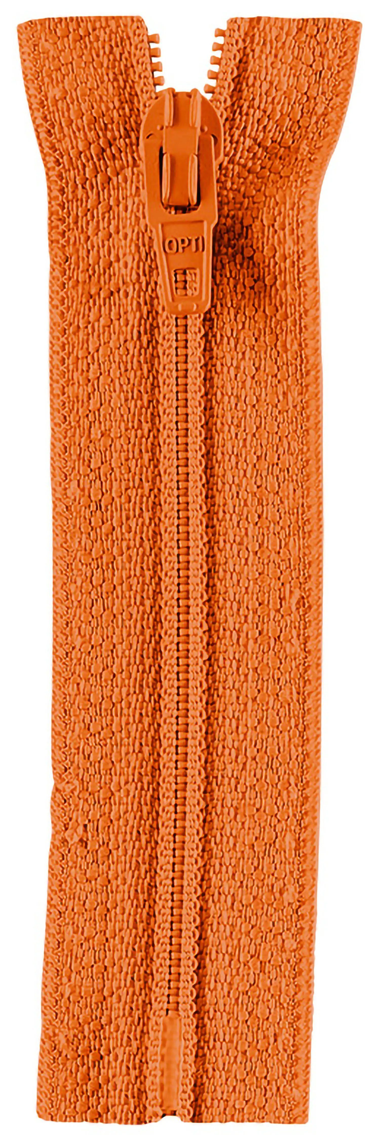 Stofferia Reißverschluss Reißverschluss Opti Fulda 22 cm Orange, Meterware