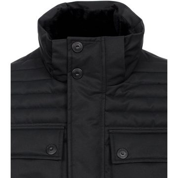 CASAMODA Steppjacke Große Größen Herren Kapuzen-Steppjacke schwarz strukturiert CasaModa