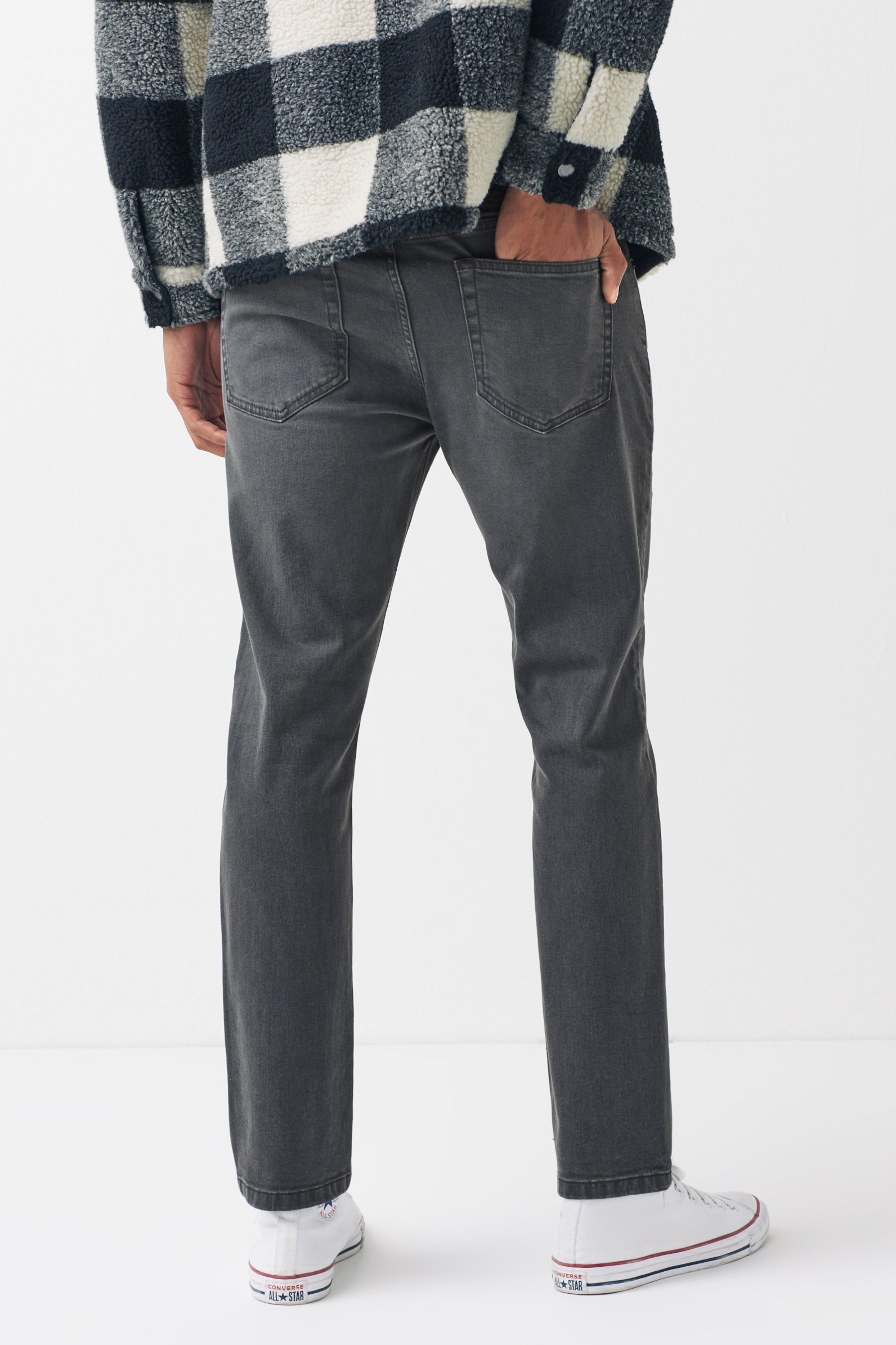 Grey Essential (1-tlg) Jeans Slim mit Slim-fit-Jeans Fit Next Stretch