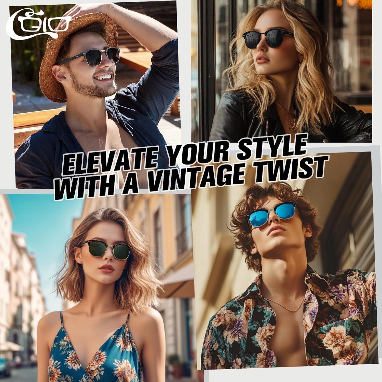 LuxusKollektion Retrosonnenbrille Sonnenbrille Retro Vintage Halbrahmen günstig online kaufen